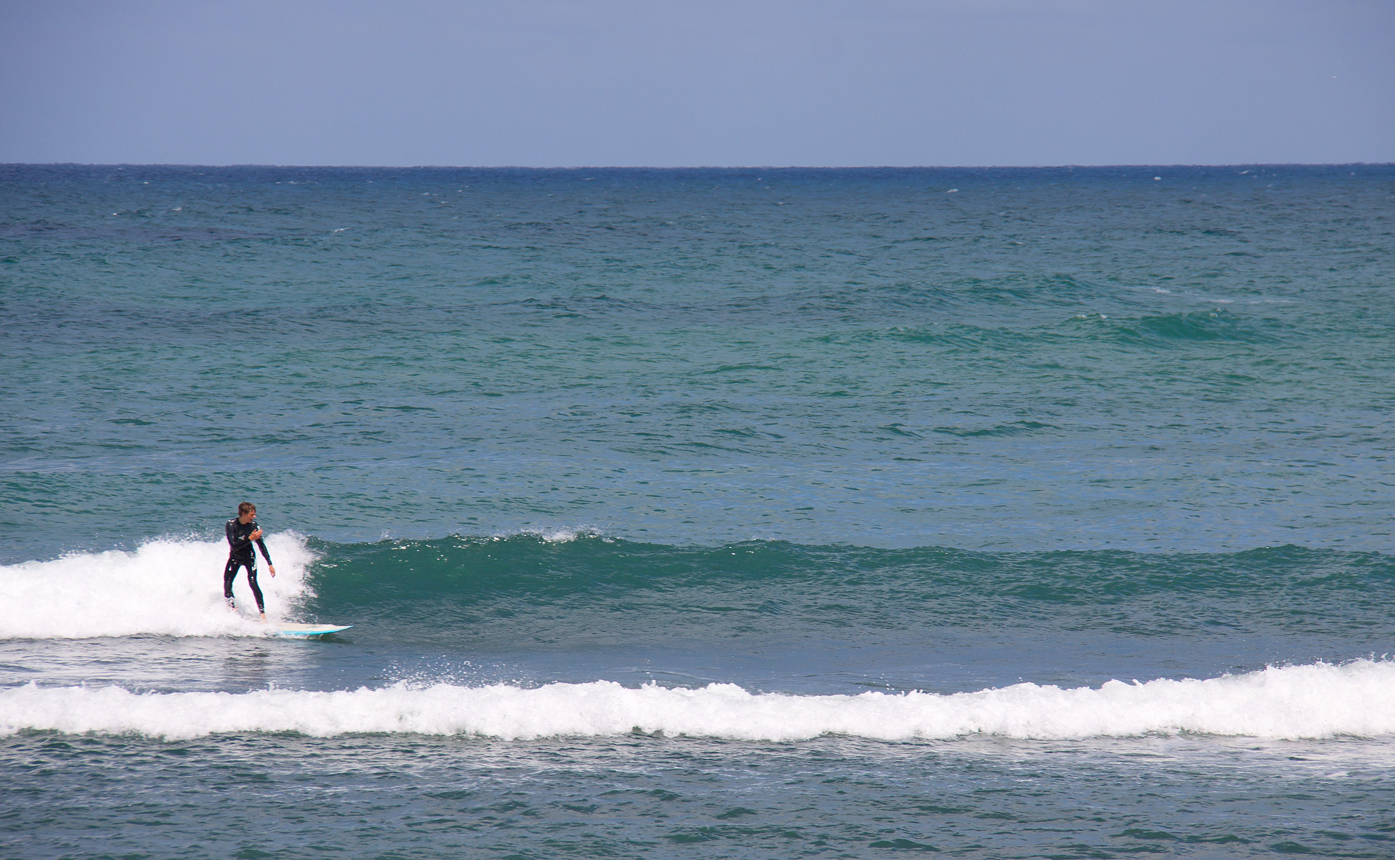 klitmoeller, land, wave, Beach, horizon over water, 4K, day, water, nature, waves, people, Ocean, sports, cold hawaii, Surfer, aquatic sport, leisure activity, HD Wallpaper