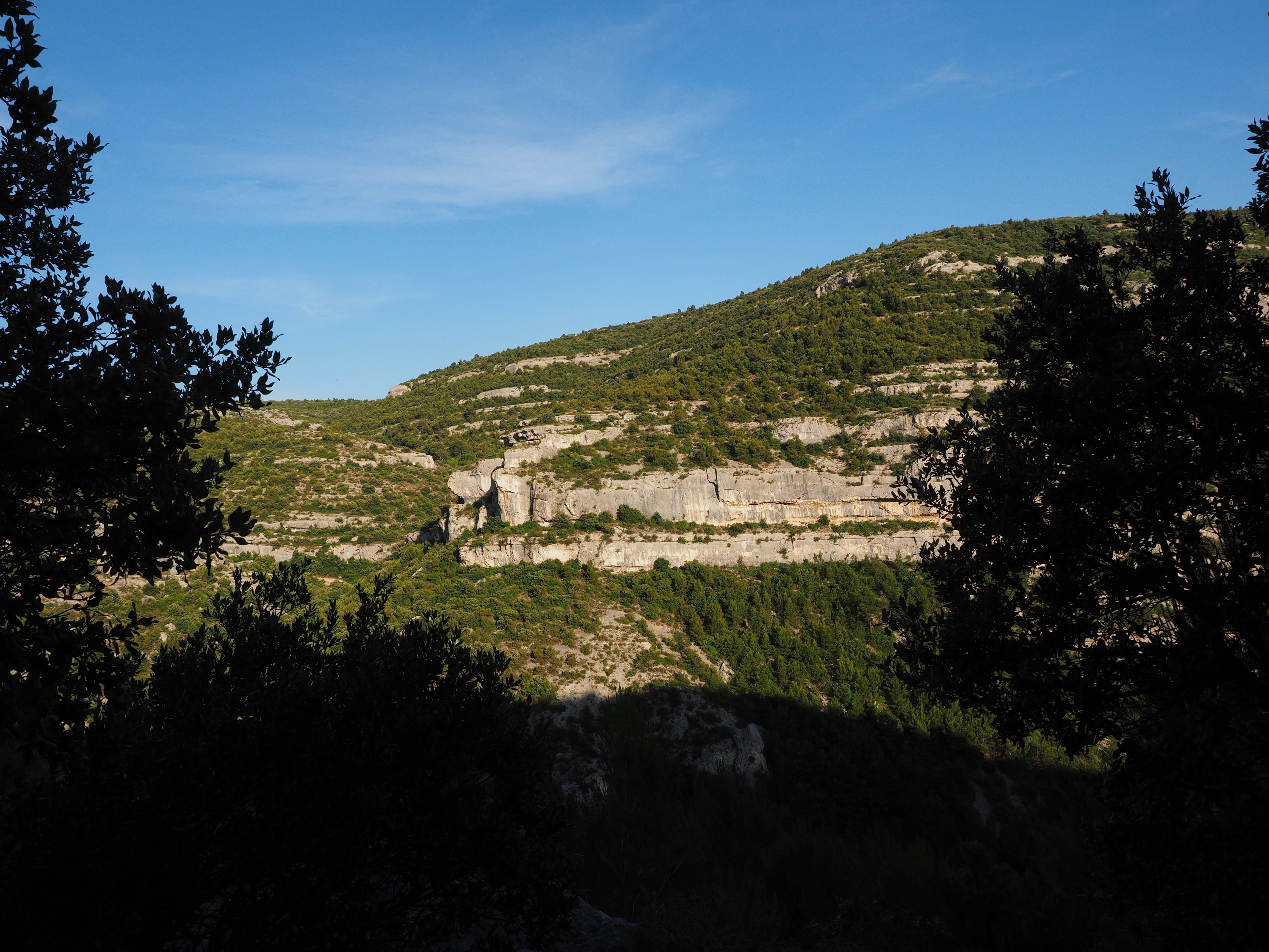 mountain, beauty in nature, green color, tree, Area, growth, tranquil scene, provence, tranquility, rock wall, Rock, scenics - nature, plant, water, landscape, HD Wallpaper