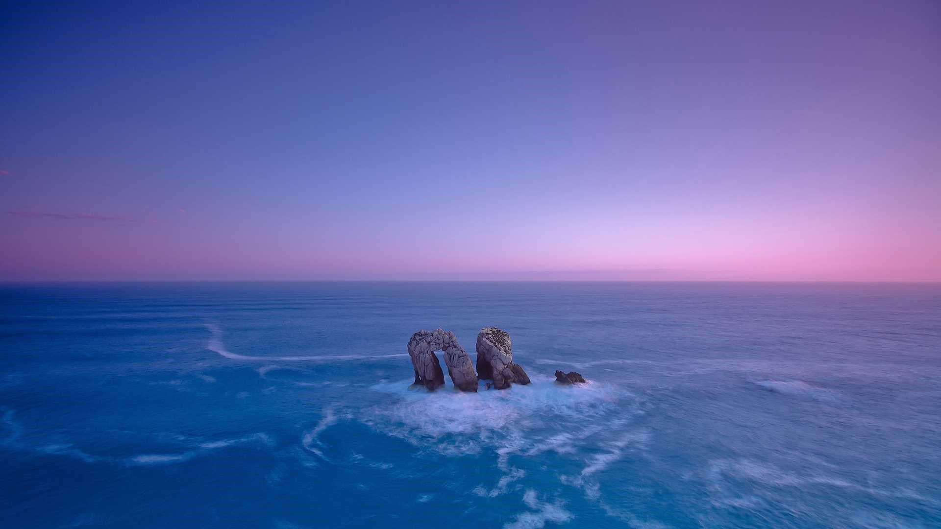 1080P, sea, sign, mammal, scenics - nature, nature, tranquility, waterscape, copy space, horizon, blue, bluish, emotion, evening, warning sign, horizon over water, HD Wallpaper