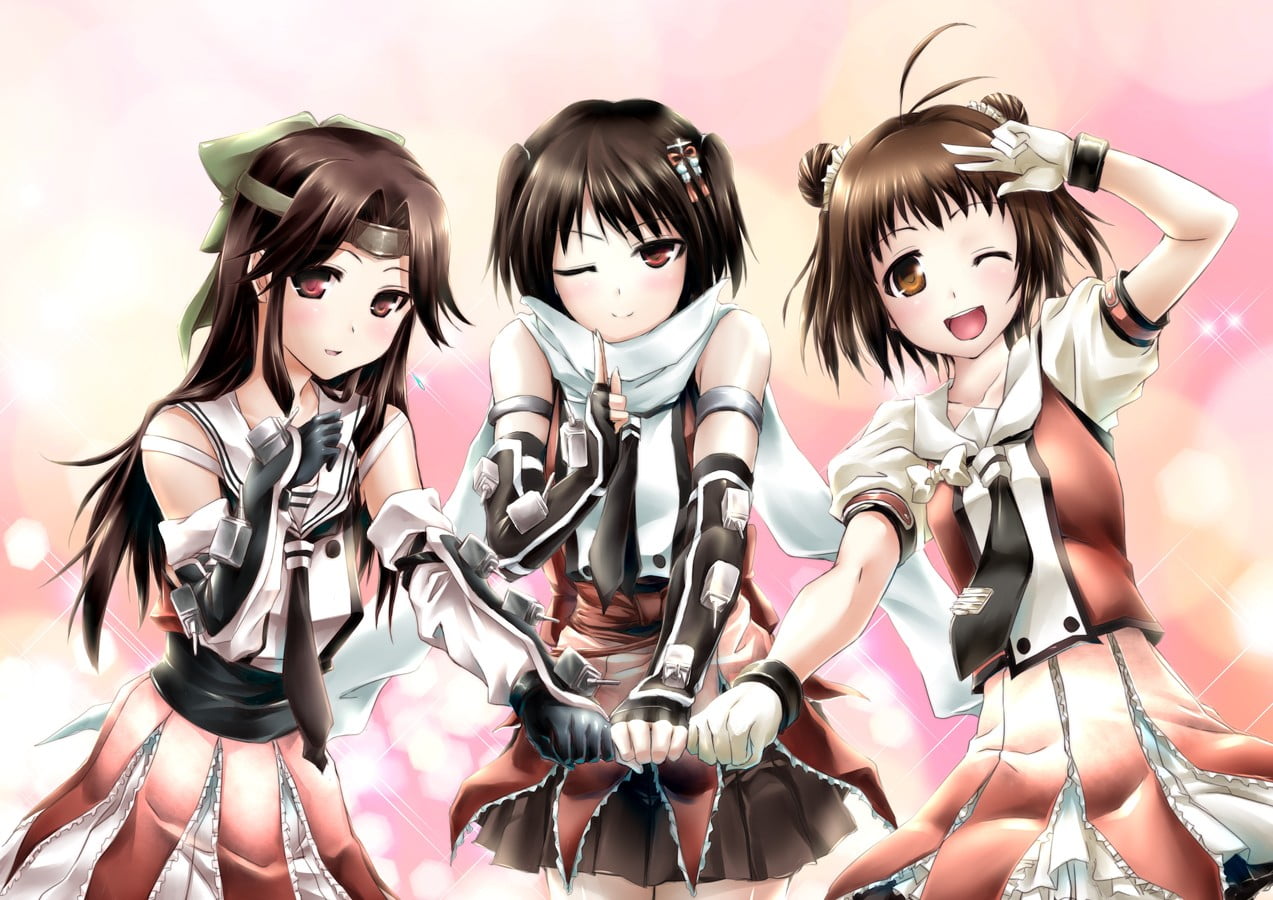 female likeness, Kantai Collection, hairstyle, adult, women, Jintsuu (KanColle), girls, Sendai (KanColle), human representation, art and craft, people, HD Wallpaper