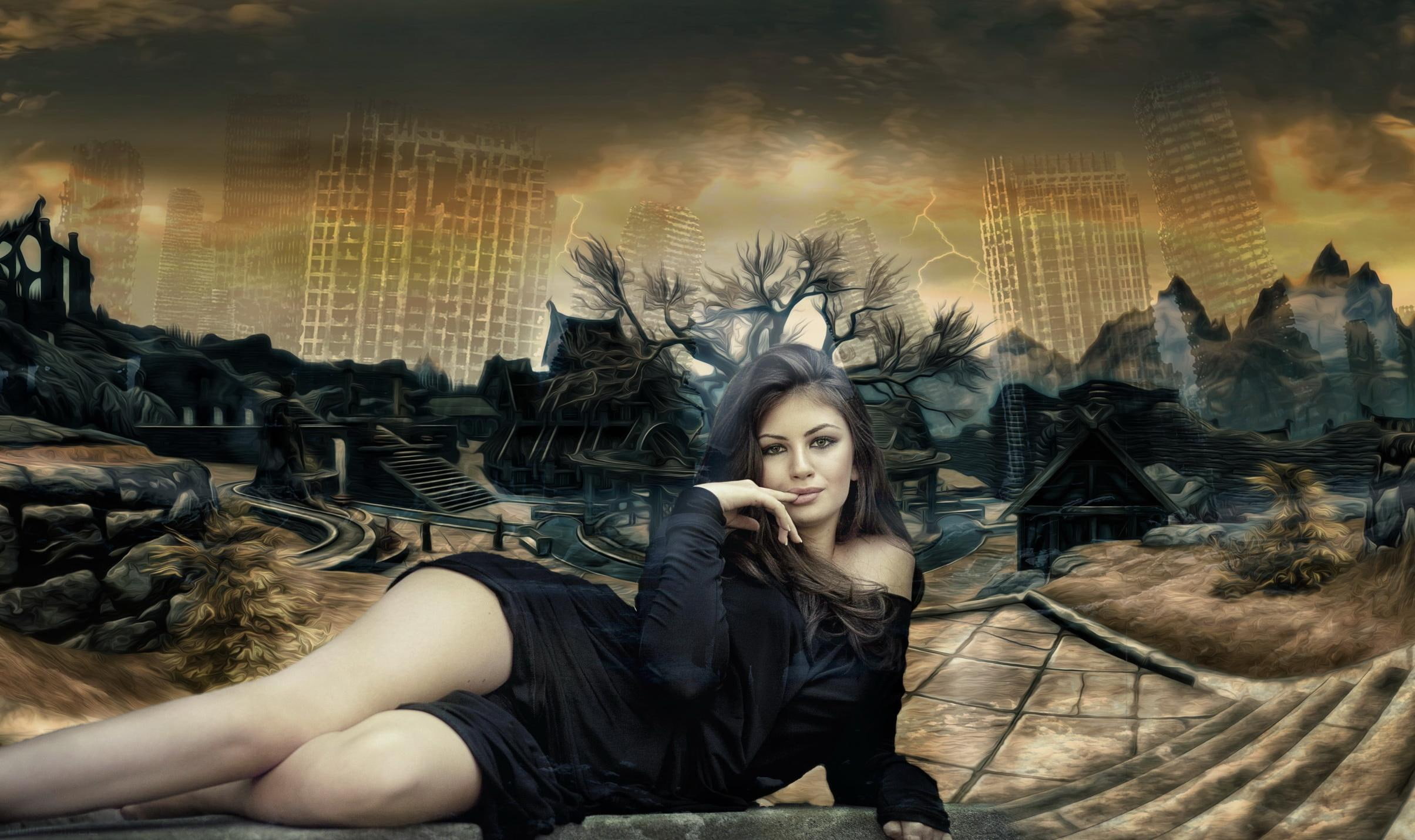 woman, beauty, world, 1080P, lost, HD Wallpaper
