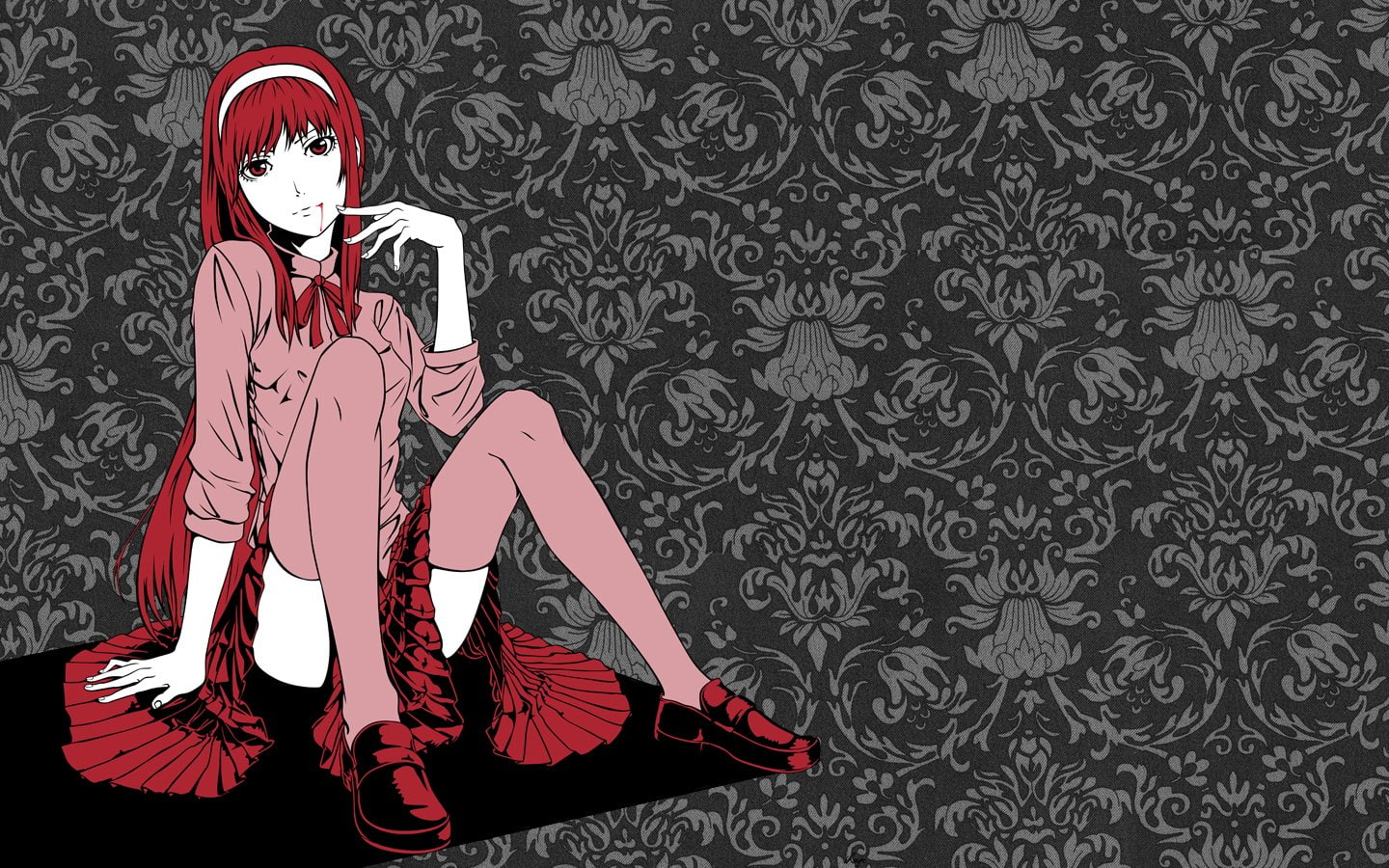 band, 720P, akiha, uniforms, school, hair, type moon, tohno, tsukihime, HD Wallpaper