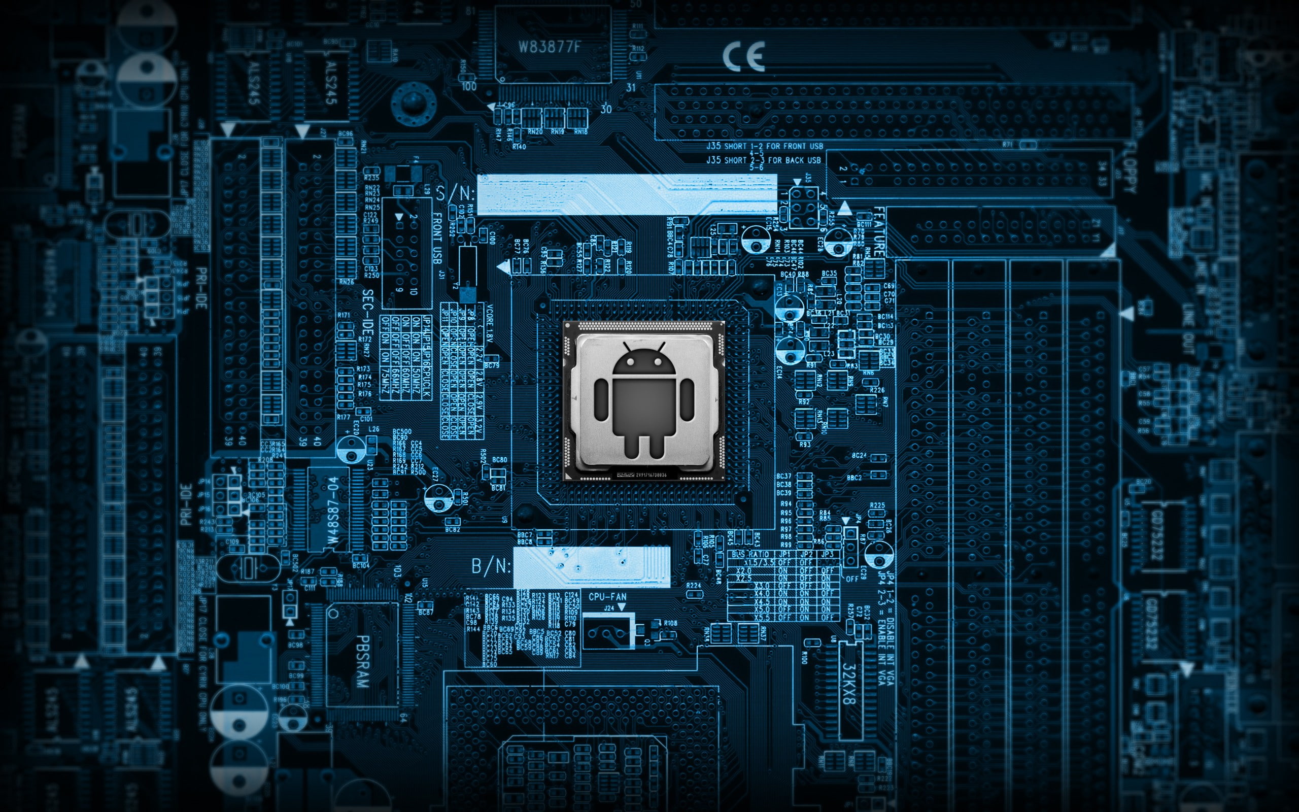 android, 2K, funny, cpu, tagme, motherboard, HD Wallpaper
