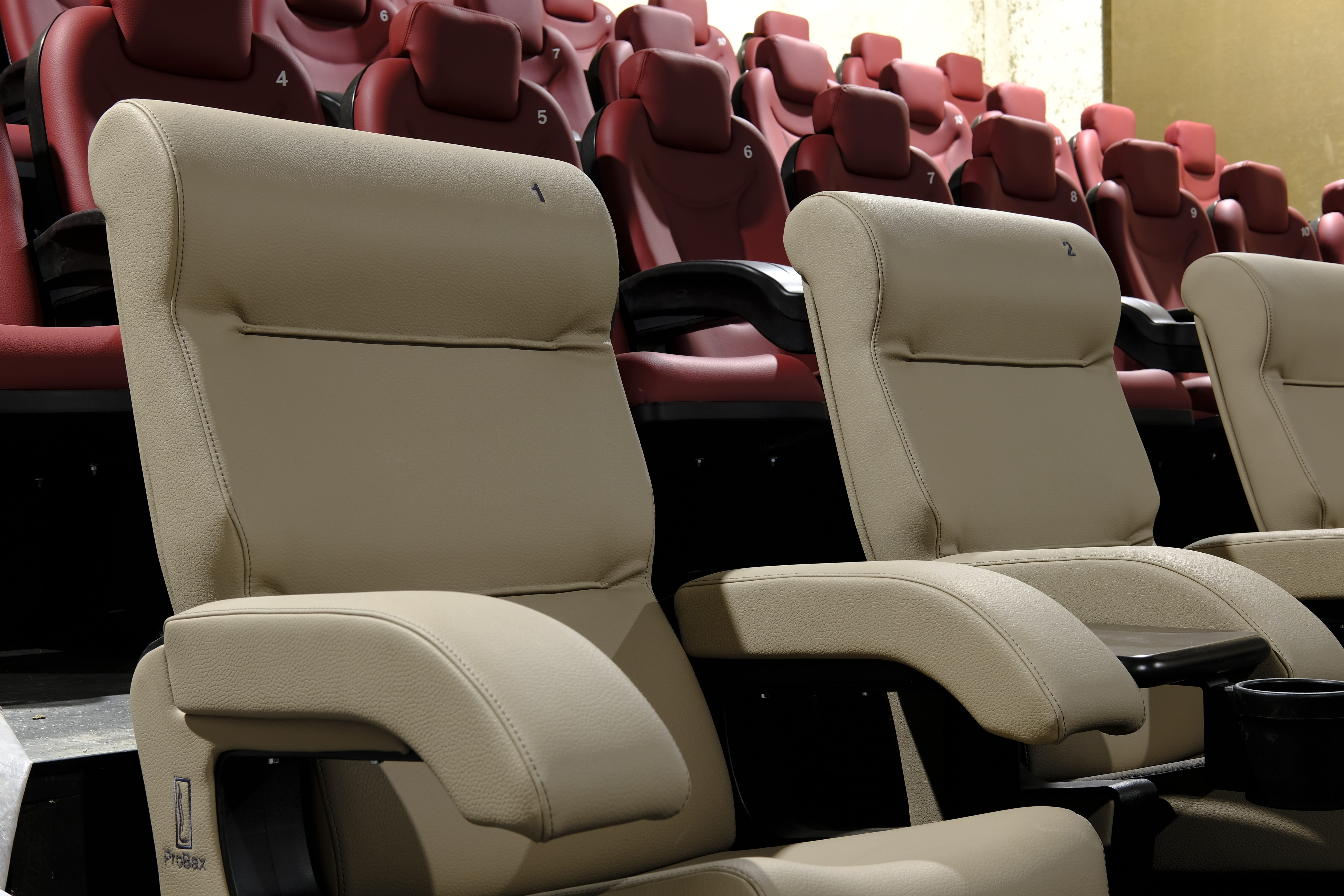 movie theater seats, sit, high angle view, movie theater, auditorium, seat, in a row, cinema chair, still life, side by side, absence, arrangement, arts culture and entertainment, HD Wallpaper