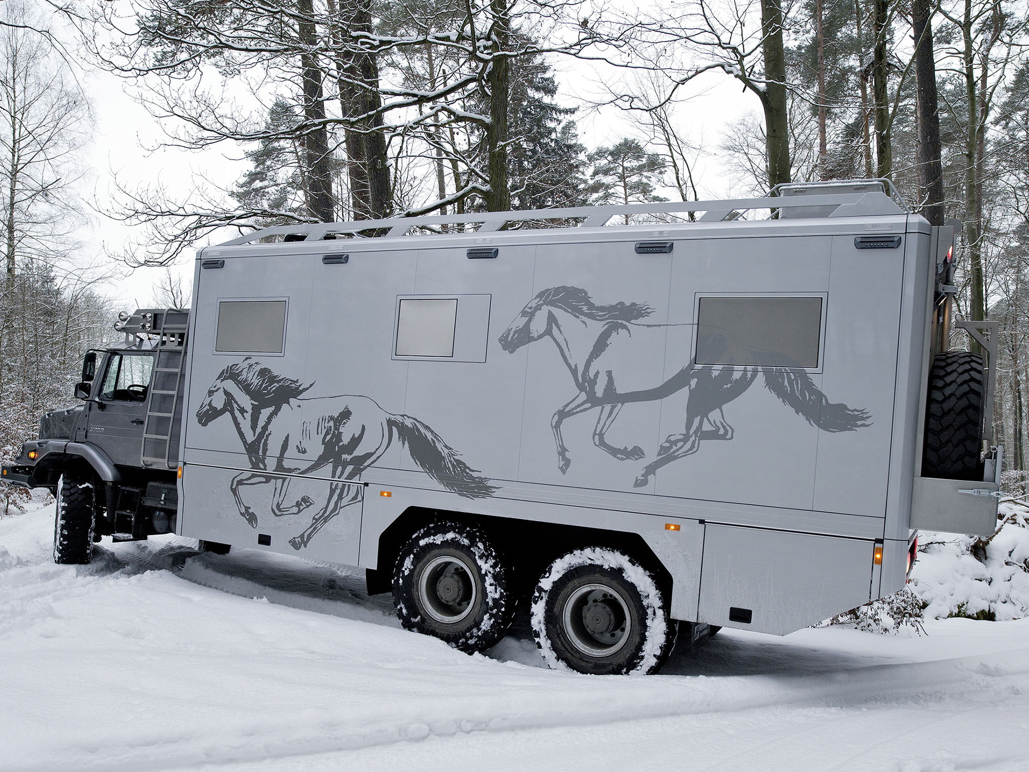 expedition, mercedes, motorhome, benz, camper, 1080P, vehicle, 2733a, zetros, 6x6, 2011, offroad, HD Wallpaper