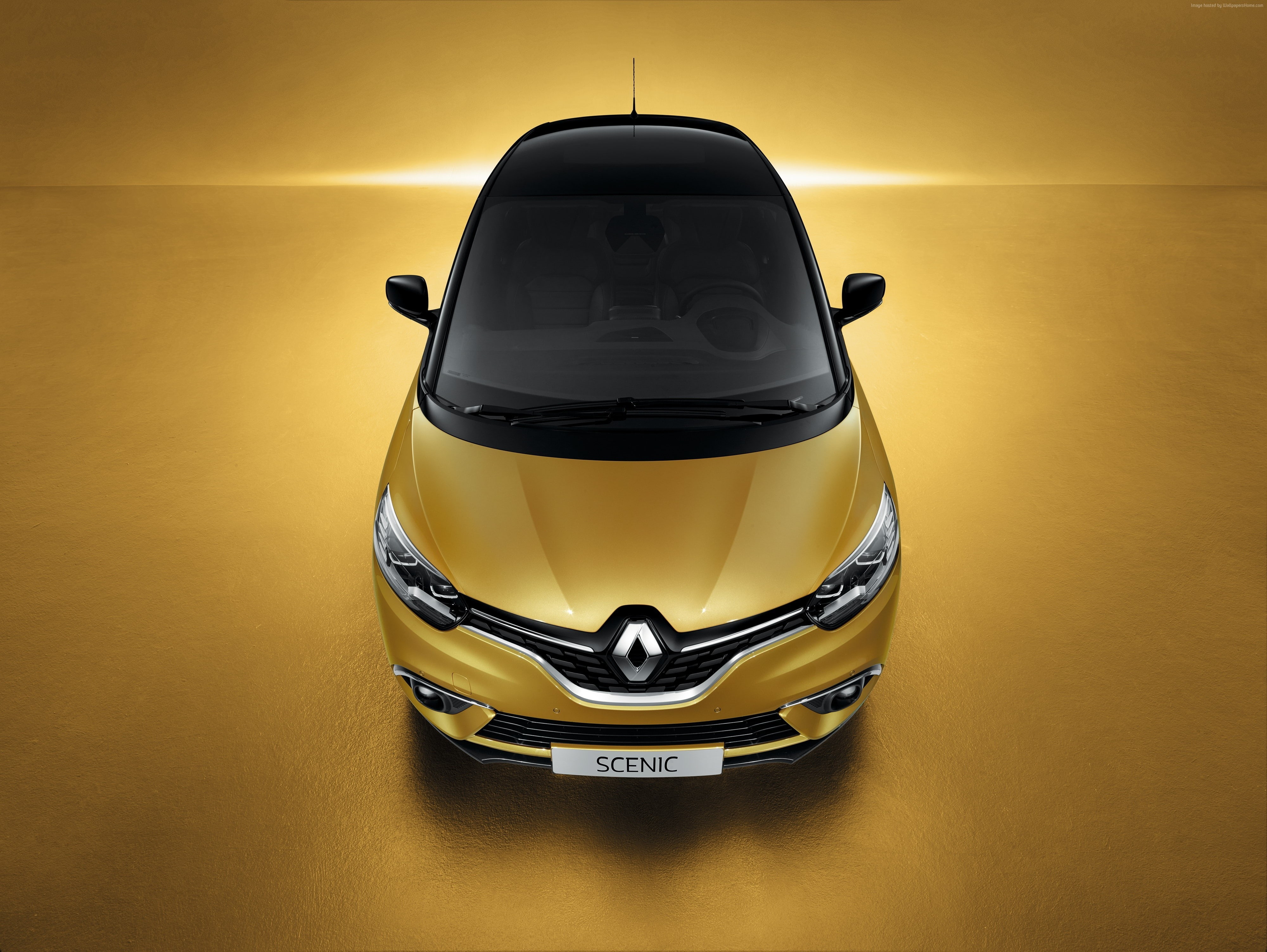 minivan, Geneva Auto Show 2016, Renault Scenic, 4K, gold, HD Wallpaper