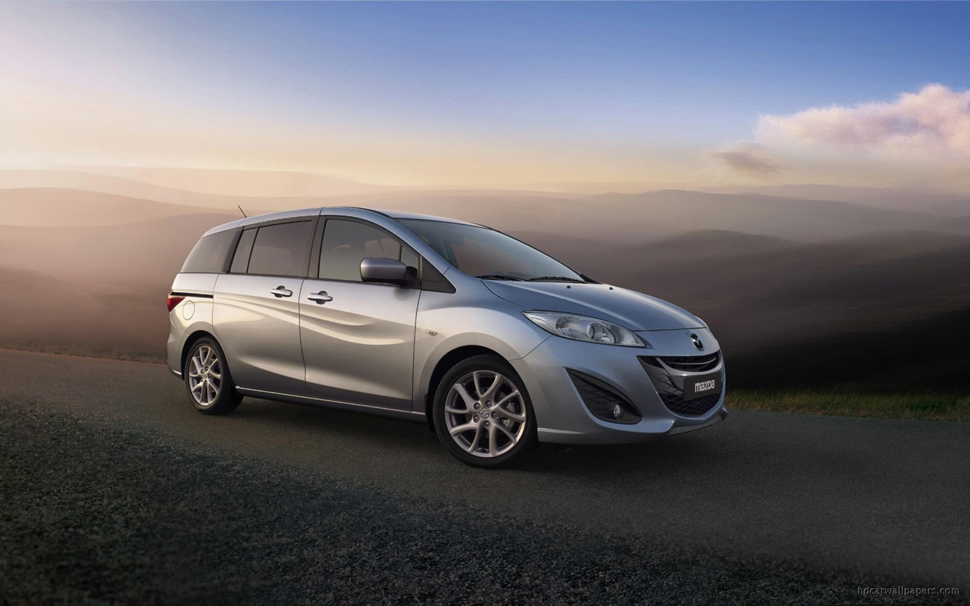 gray, mazda, 1080P, 2011, mazda5, cars, minivan, HD Wallpaper