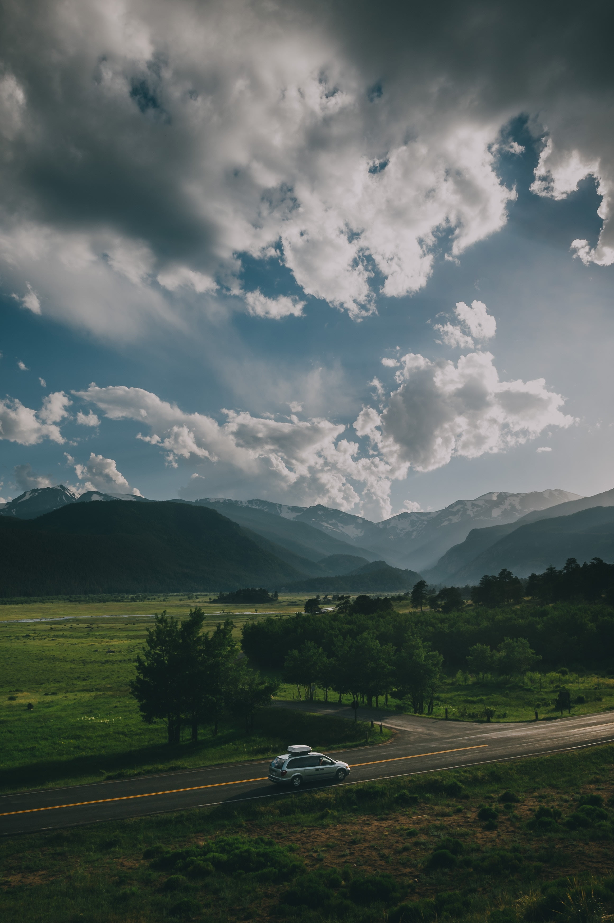 travel, car, motor vehicle, transportation, environment, sky, mountains, tranquility, minivan, mode of transportation, scenics - nature, suv, silver, beauty in nature, Phone HD Wallpaper