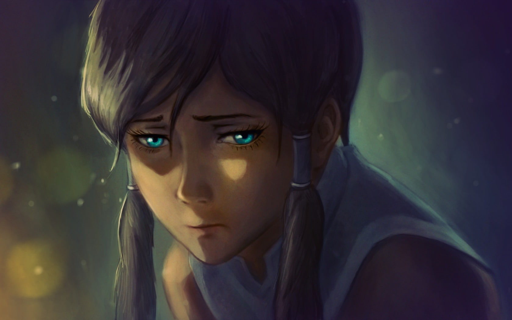 Sad, Brown Hair, Blue Eyes, 720P, Korra (The Legend Of Korra), Avatar: The Legend Of Korra, Avatar (Anime), HD Wallpaper