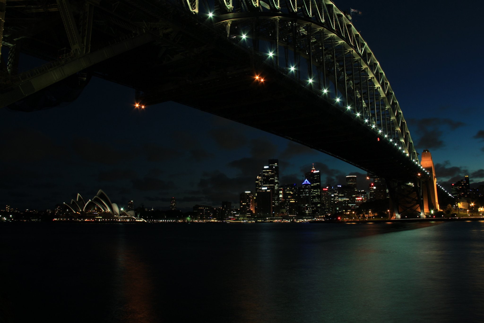 night, architecture, tower, 1080P, australia, ray, opera, sydney, monuments, bridges, building, sea, tasmania, panorama, panoramic, towers, cities, hotel, HD Wallpaper