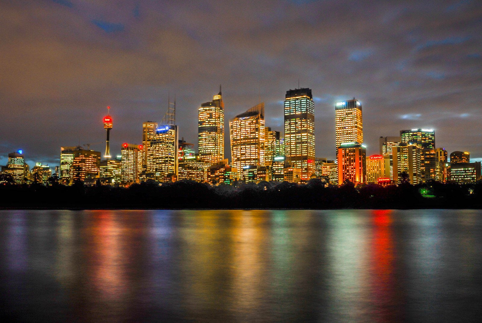 tower, light, building, hotel, night, monuments, tasmanie, panoramic, cities, sydney, australia, bridges, sea, panorama, ray, way, architecture, australie, HD Wallpaper