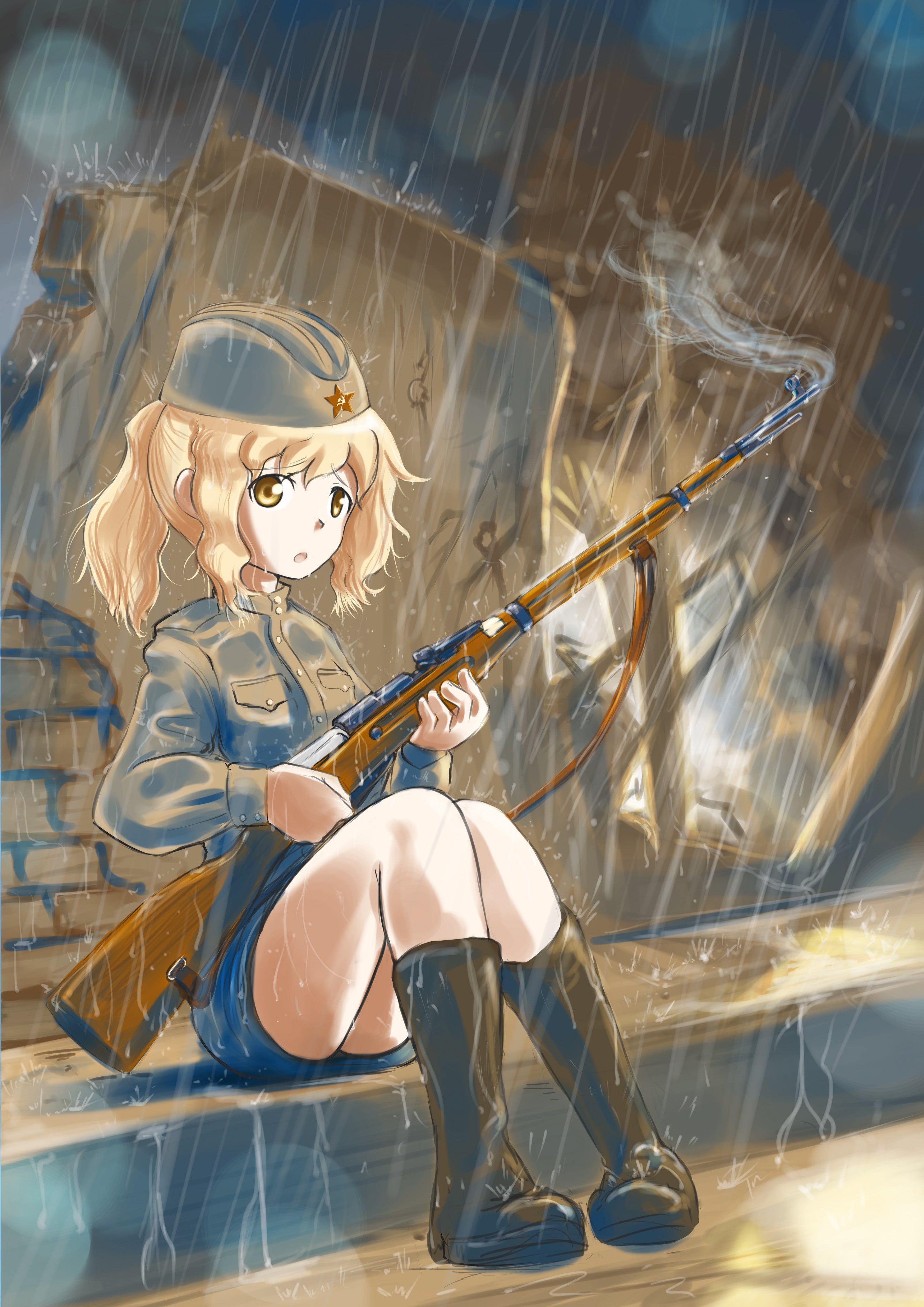 one person, string instrument, women, musician, music, indoors, blond hair, full length, arts culture and entertainment, weapon, 4K, young women, beautiful woman, Phone HD Wallpaper