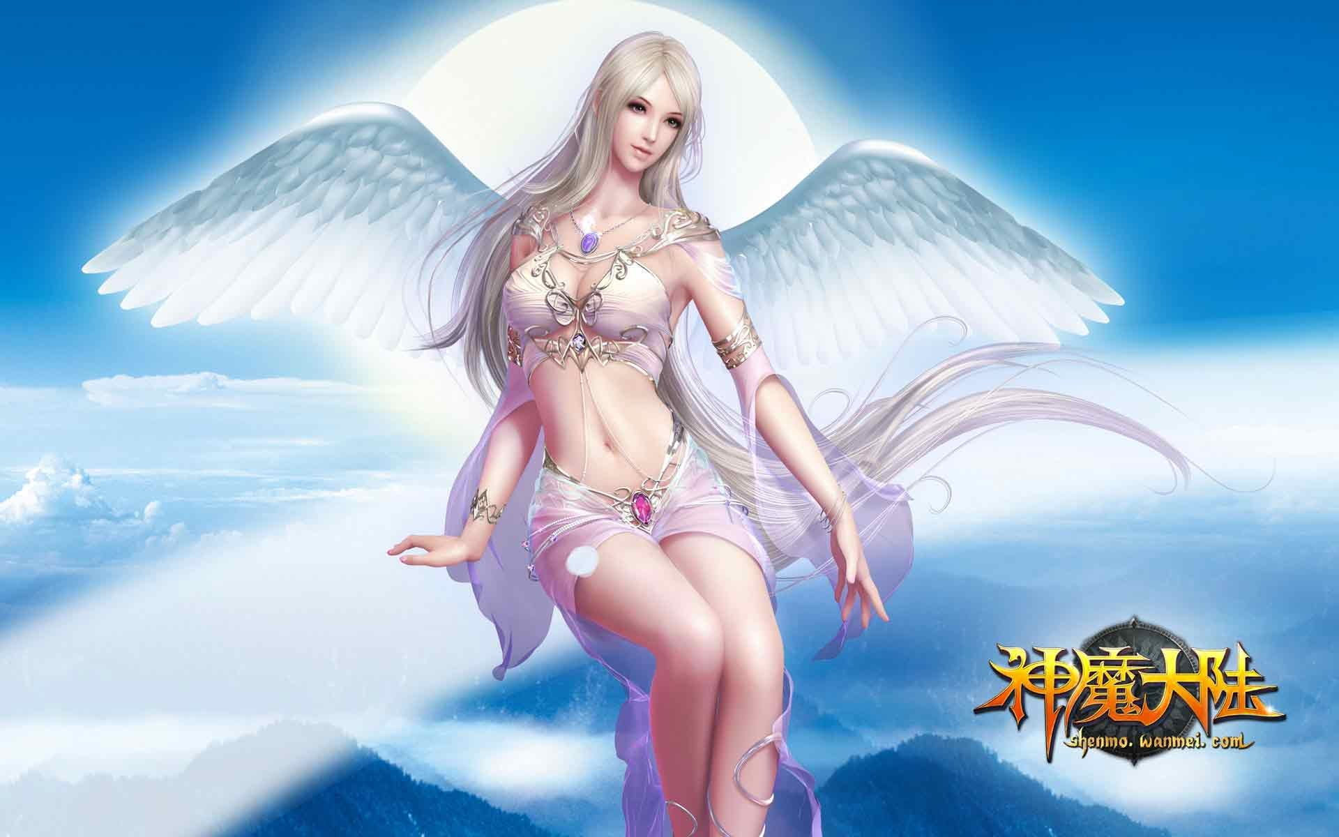 action, 1fwso, angel, vampire, age, rpg, world, warrior, Dark, detail, mmo, Perfect, online, fairy, Girls, Shenmo, adventure, 1080P, fantasy, poster, artwork, HD Wallpaper