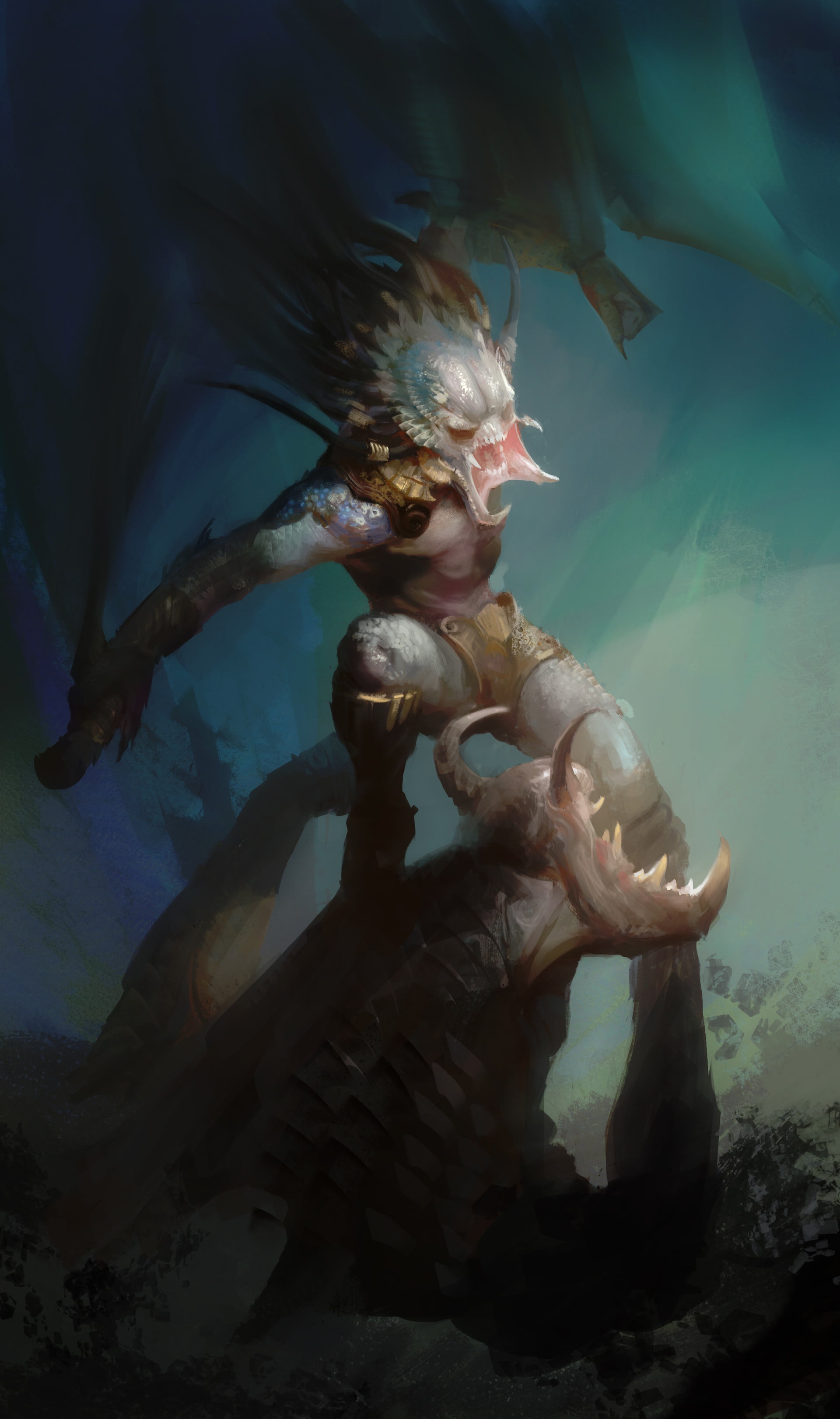 science fiction, 2K, ArtStation, predator (creature), artwork, Phone HD Wallpaper