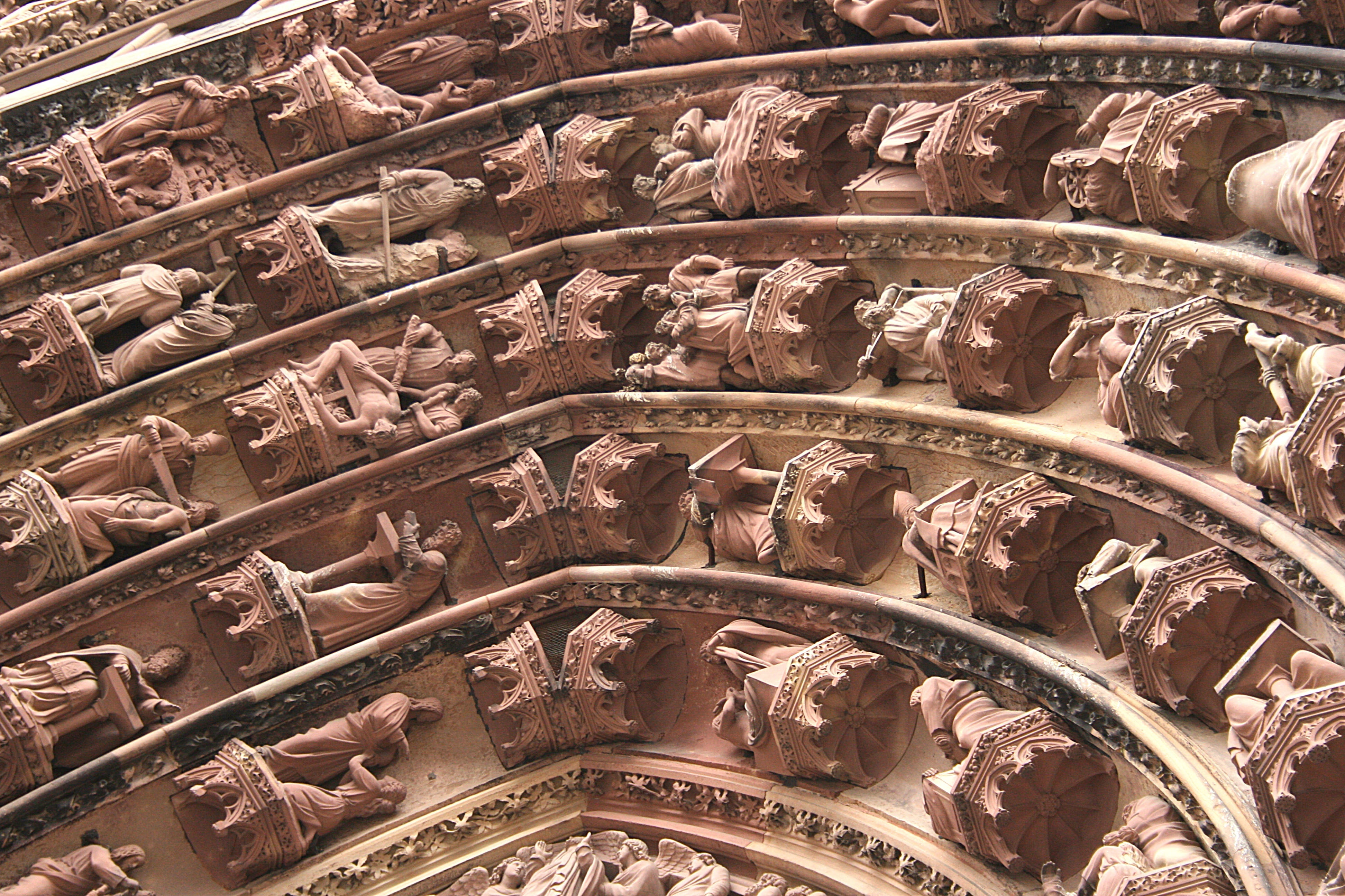 day, sacred architecture, carving, no people, indoors, art and craft, strasbourg, old, architecture, portal, close-up, 4K, design, münster, history, low angle view, HD Wallpaper