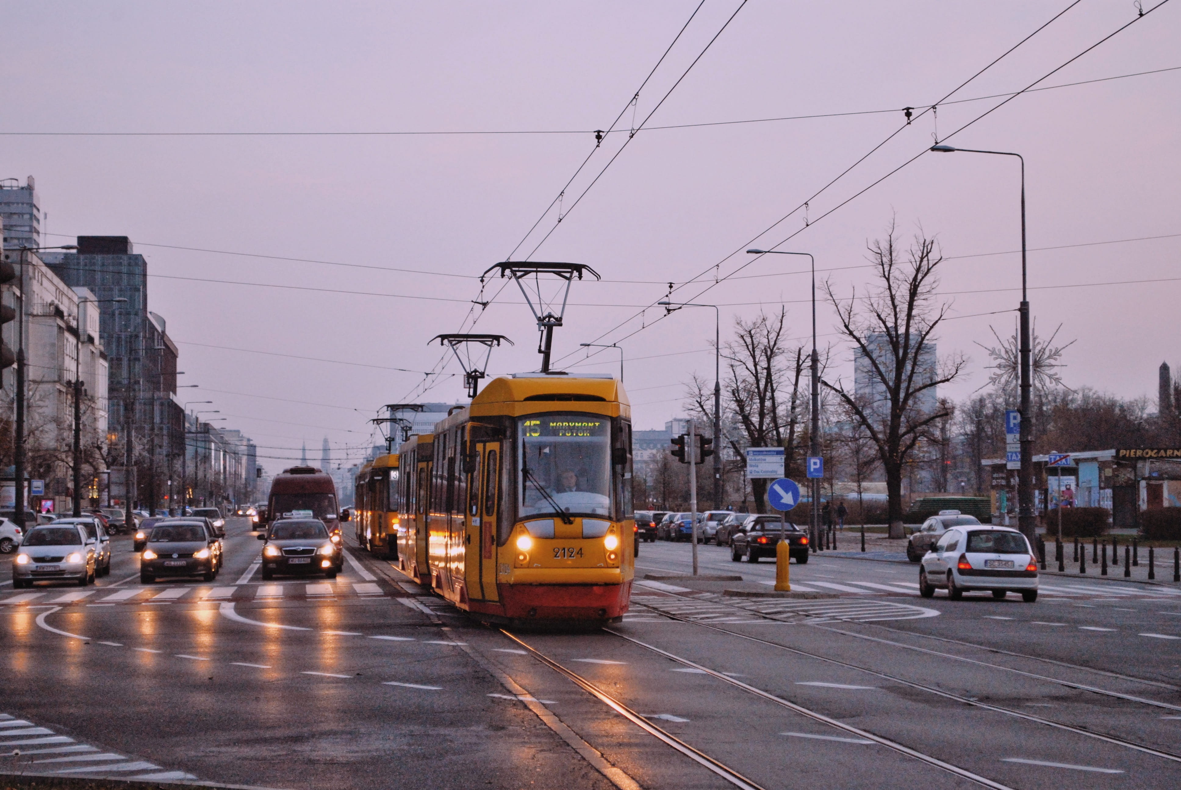 street, building exterior, power supply, electricity, 4K, transportation, human, trolley, urban, sky, cable car, architecture, motor vehicle, railroad track, HD Wallpaper