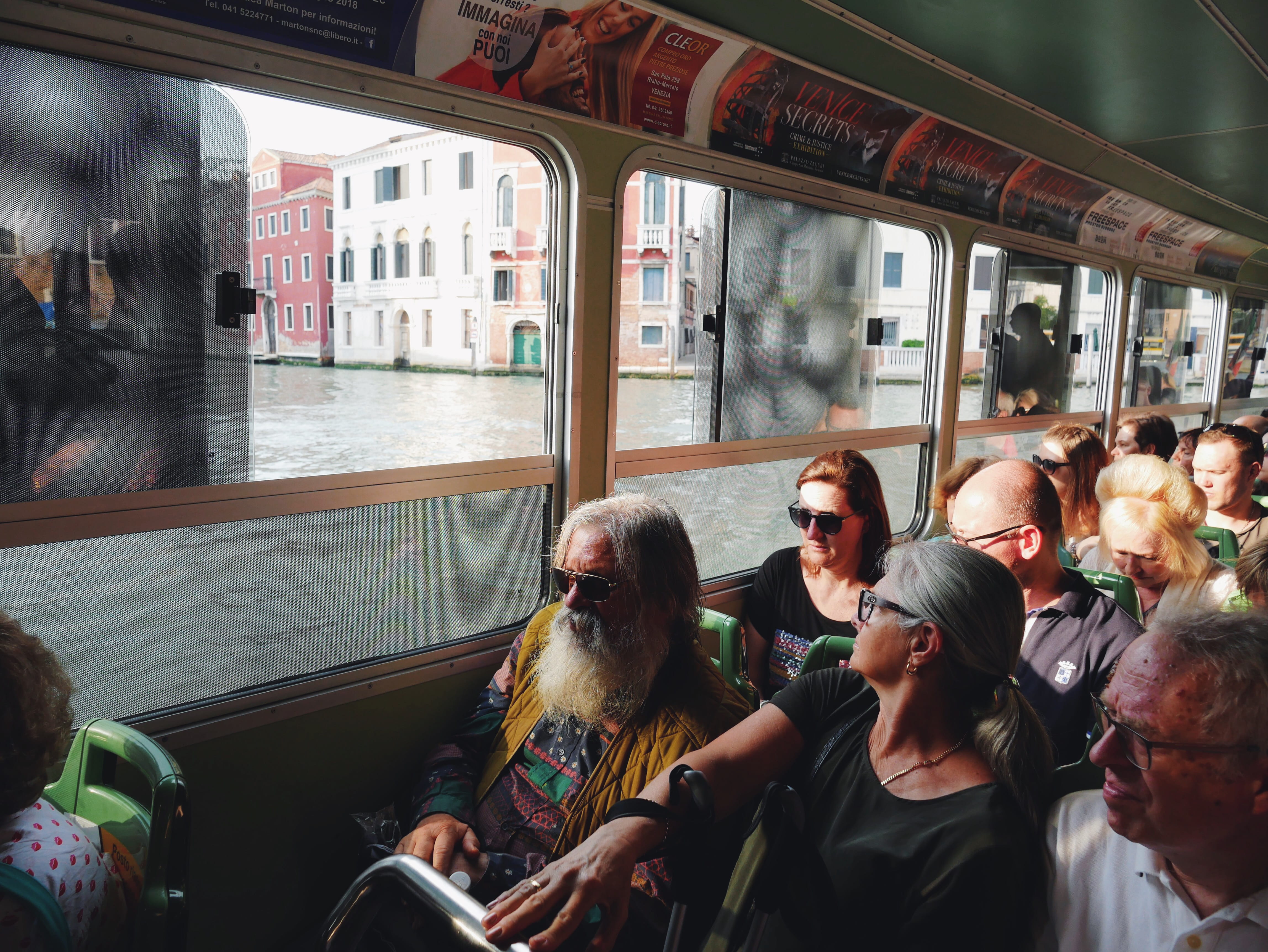 train, women, indoors, lifestyles, rail transportation, transportation, sunglasses, face, accessory, metropolitan city of venice, sitting, crowd, group of people, HD Wallpaper