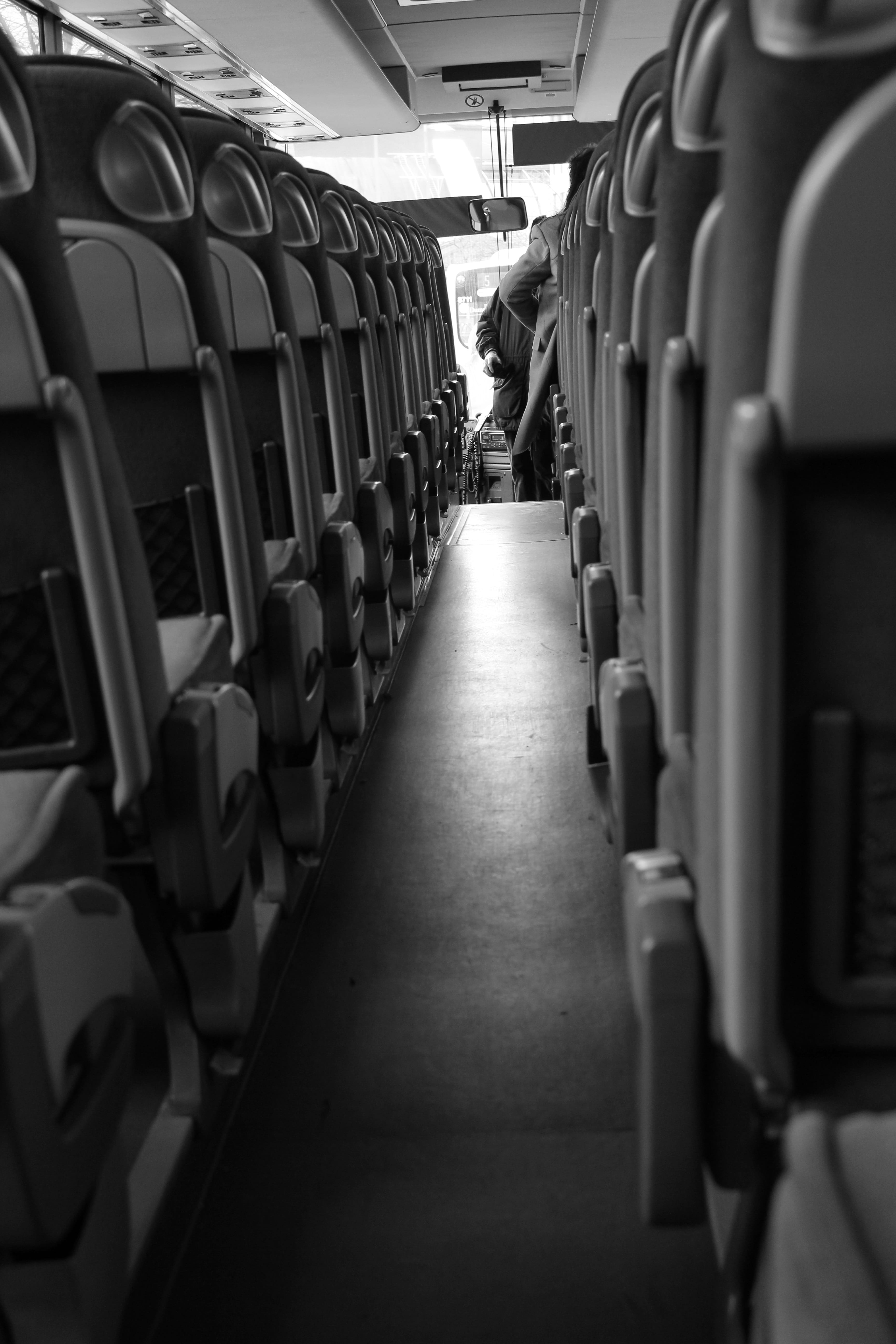 fun, runway, city, travel, indoors, people, real people, journey, mode of transportation, leisure, bus ride, exit, bus travel, fast, aisle, in a row, seat, Phone HD Wallpaper