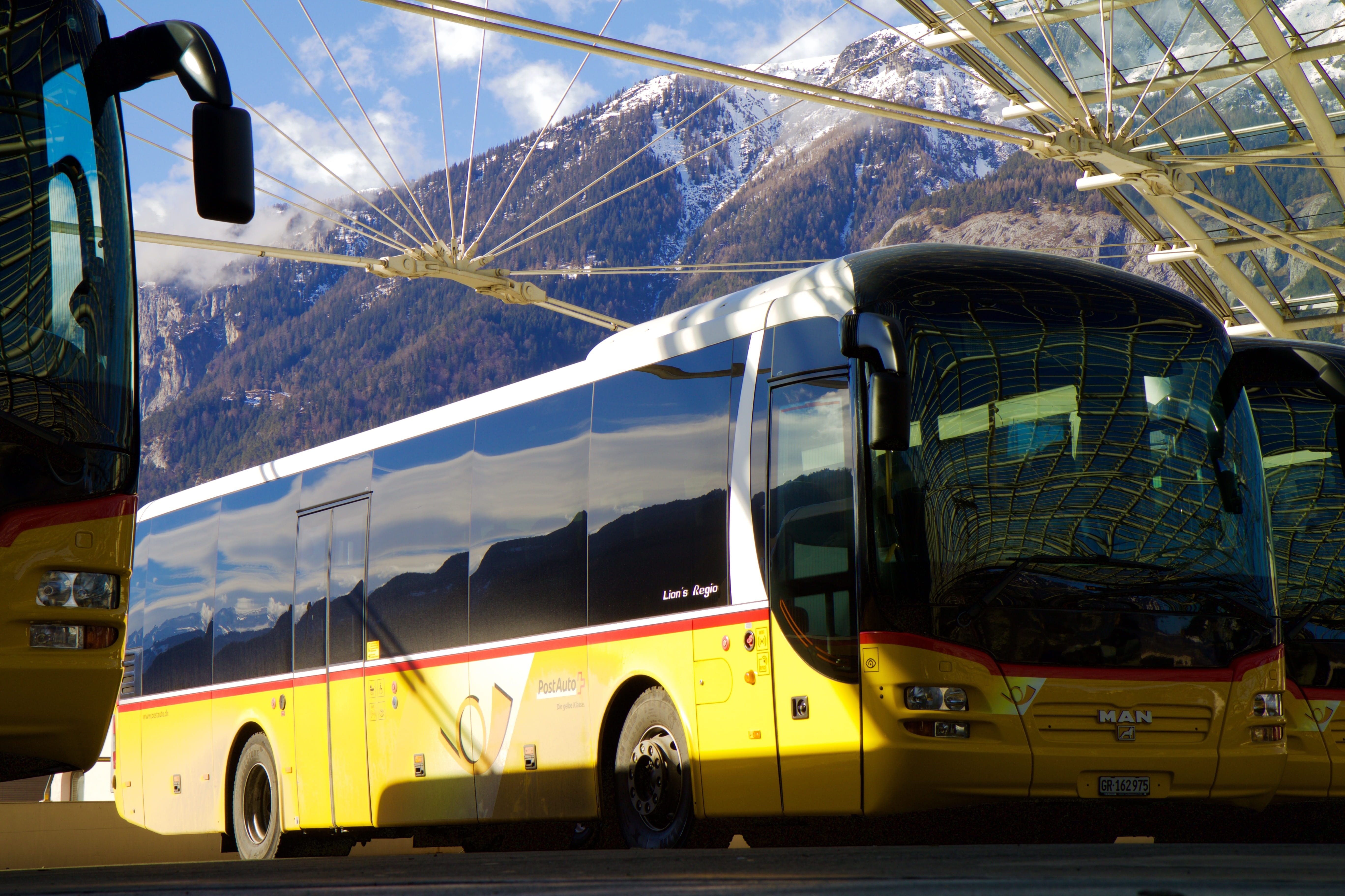 nature, 5K, day, car, truck, wheel, mode of transportation, yellow, road, motion, travel, bus, mountain, transportation, outdoors, bus ride, land vehicle, HD Wallpaper