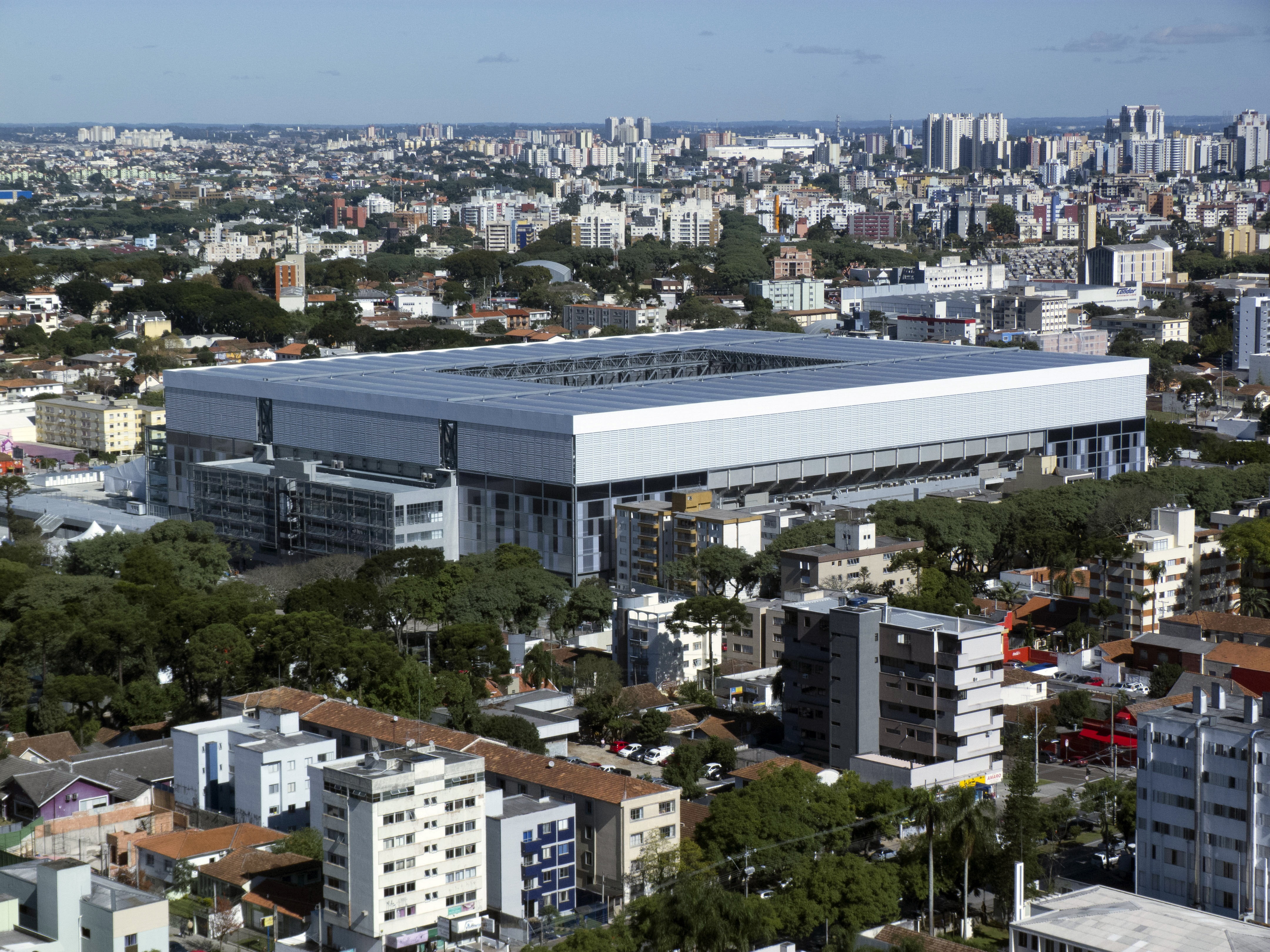 travel destinations, crowded, sky, settlement, worldcup, 4K, building, brazil, tree, footbll, built structure, plant, sports, curitiba, building exterior, HD Wallpaper