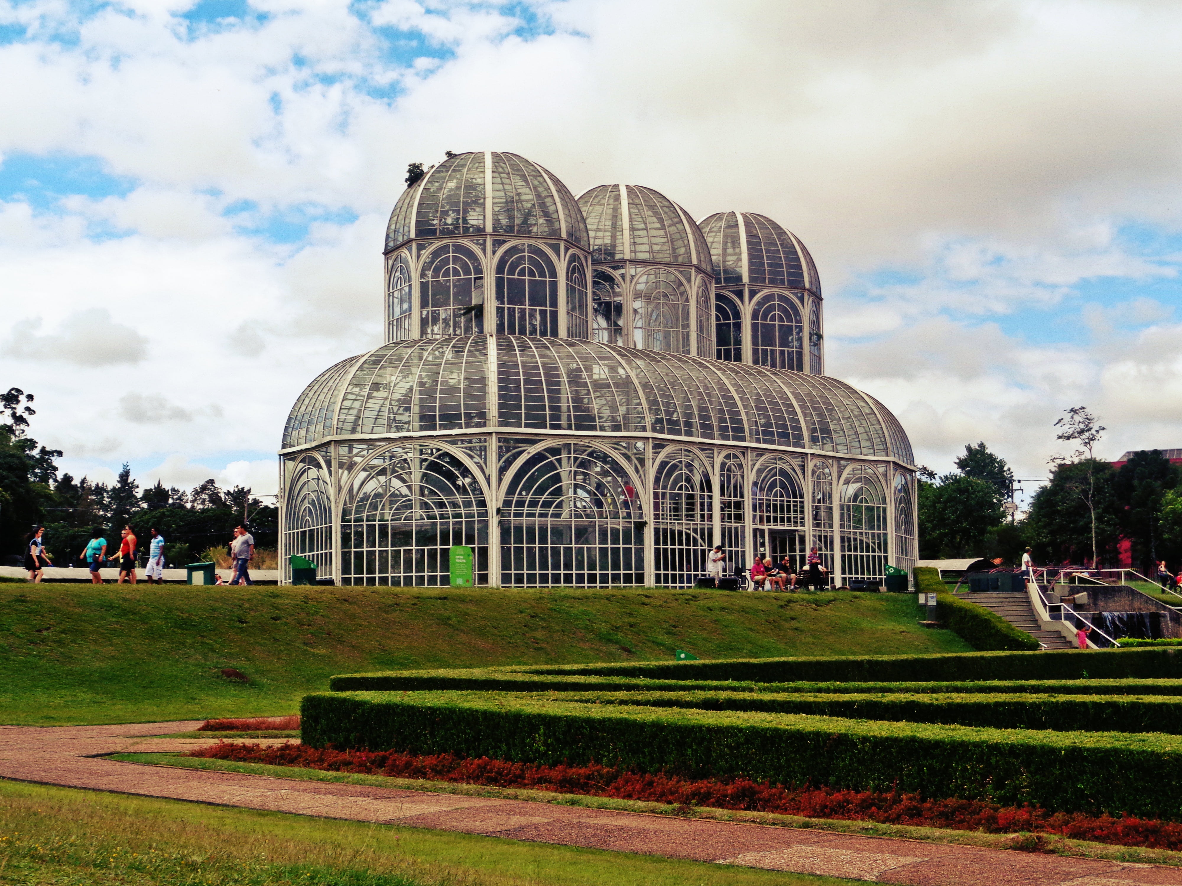 ornamental garden, travel, glass, outdoors, religion, arch, plant, sky, large group of people, botanical garden, spirituality, building exterior, the past, HD Wallpaper