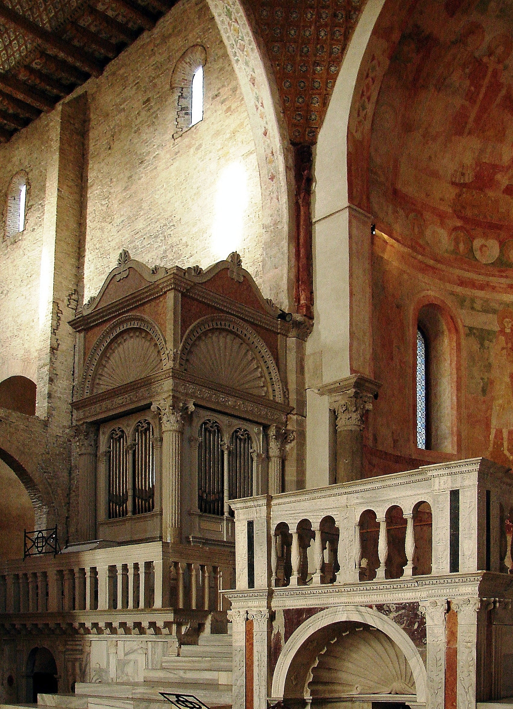 day, mural, friuli, built structure, low angle view, place of worship, building, history, acquileia, architecture, basilica of the patriarch, organ, travel, Phone HD Wallpaper