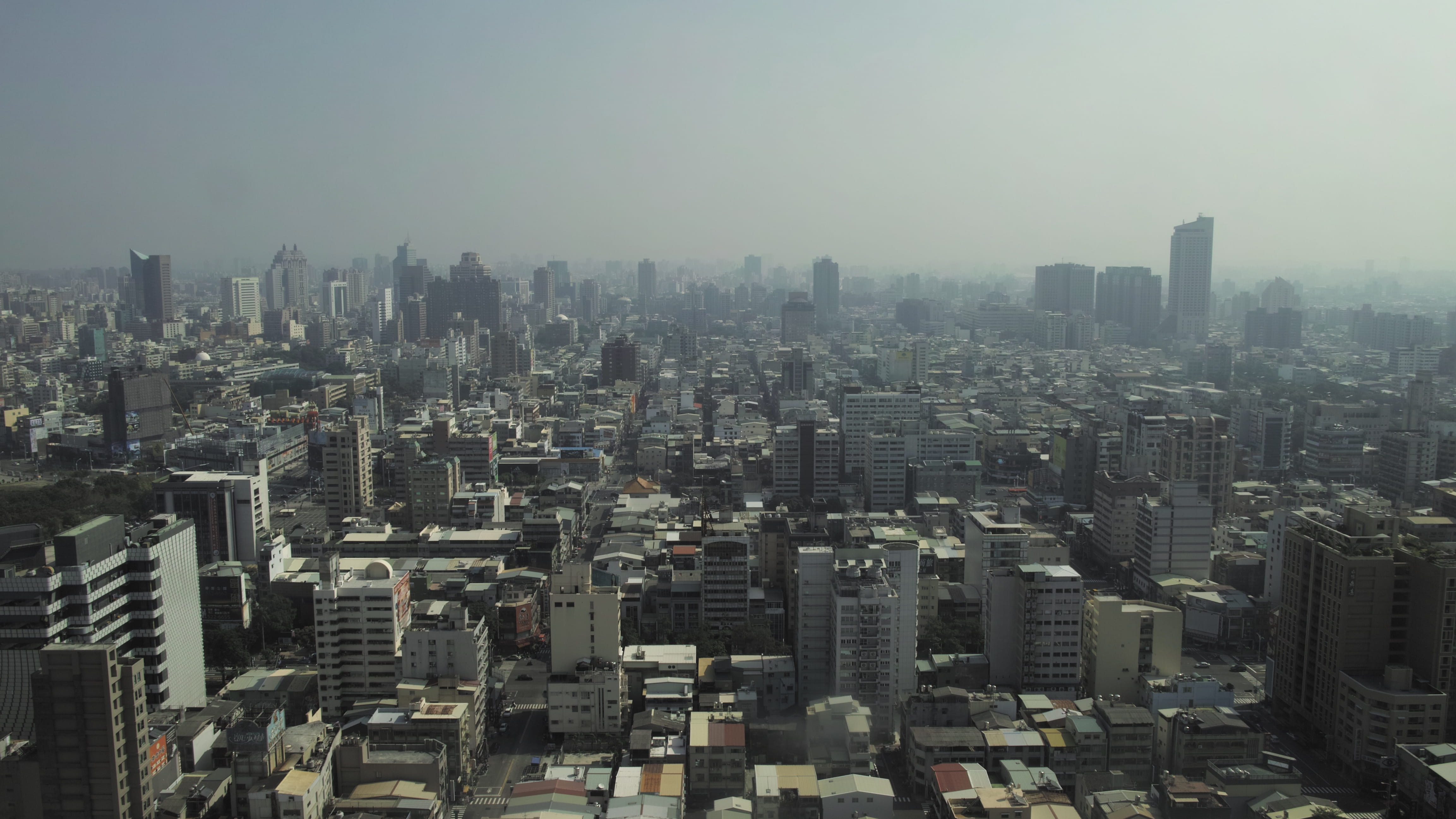 high angle view, nature, building exterior, taichung city, crowd, asia, urban skyline, settlement, building, apartment, sky, landscape, skyscraper, cityscape, HD Wallpaper