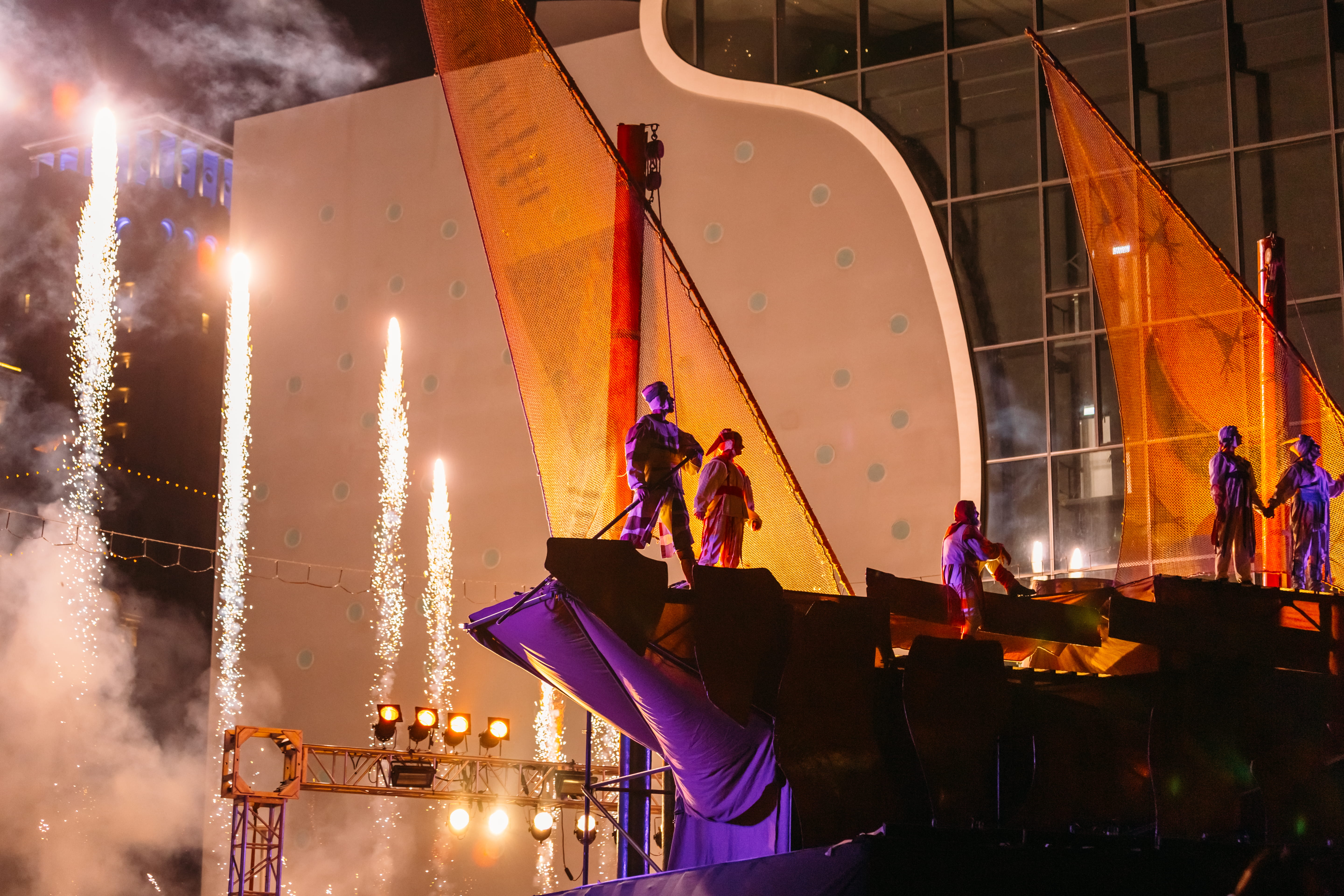 taiwan, exhibition, occupation, stage, cityscape, night light, taichung, 5K, performance, light, ceremony, outdoors, concert, feelingsmall, smoke - physical structure, HD Wallpaper