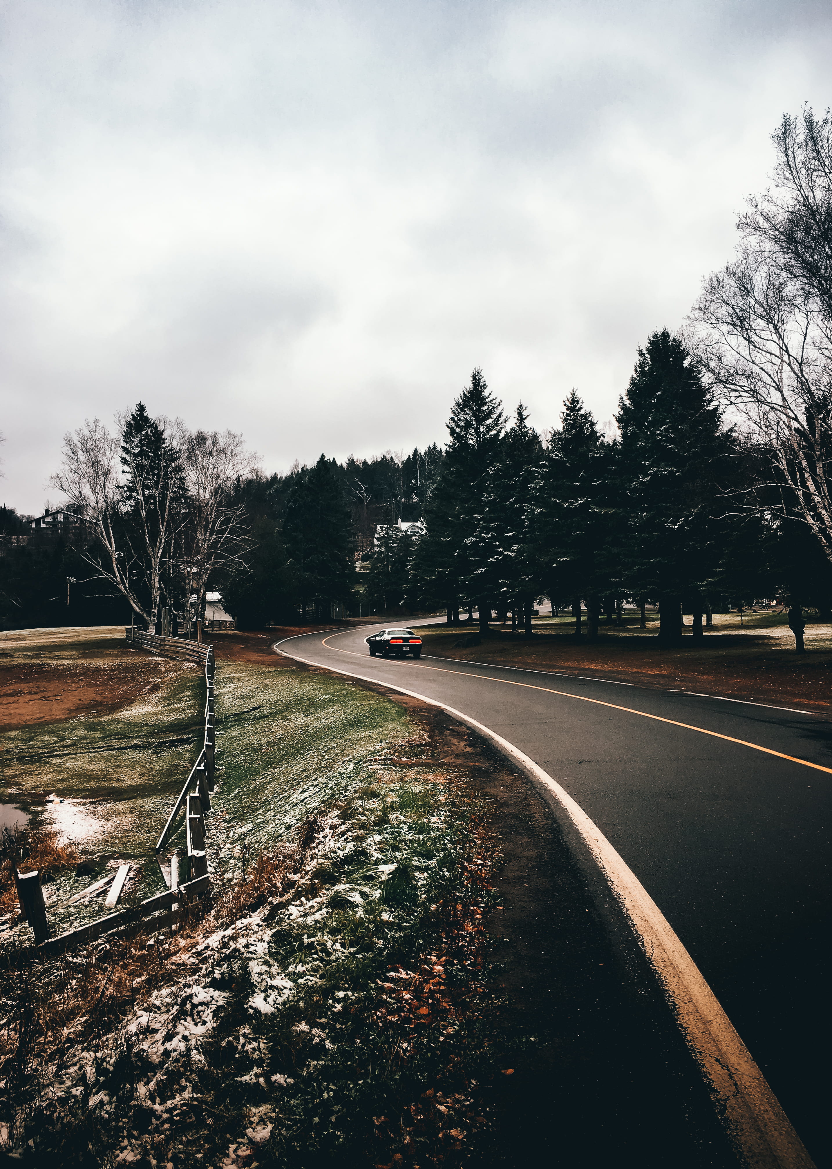 sky, ski, forest, direction, landscape, iphone, grass, the way forward, country, street, car, beach, trees, skiing, plant, mustang, saint-sauveur, tranquility, Phone HD Wallpaper