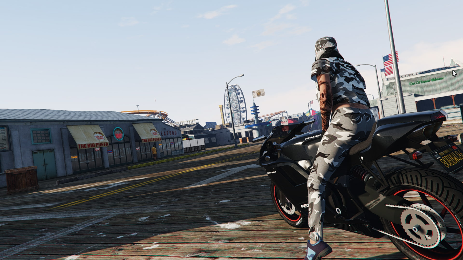 one person, city, built structure, Grand Theft Auto V, road, bicycle, rail transportation, women, transportation, street, land vehicle, day, nature, outdoors, HD Wallpaper