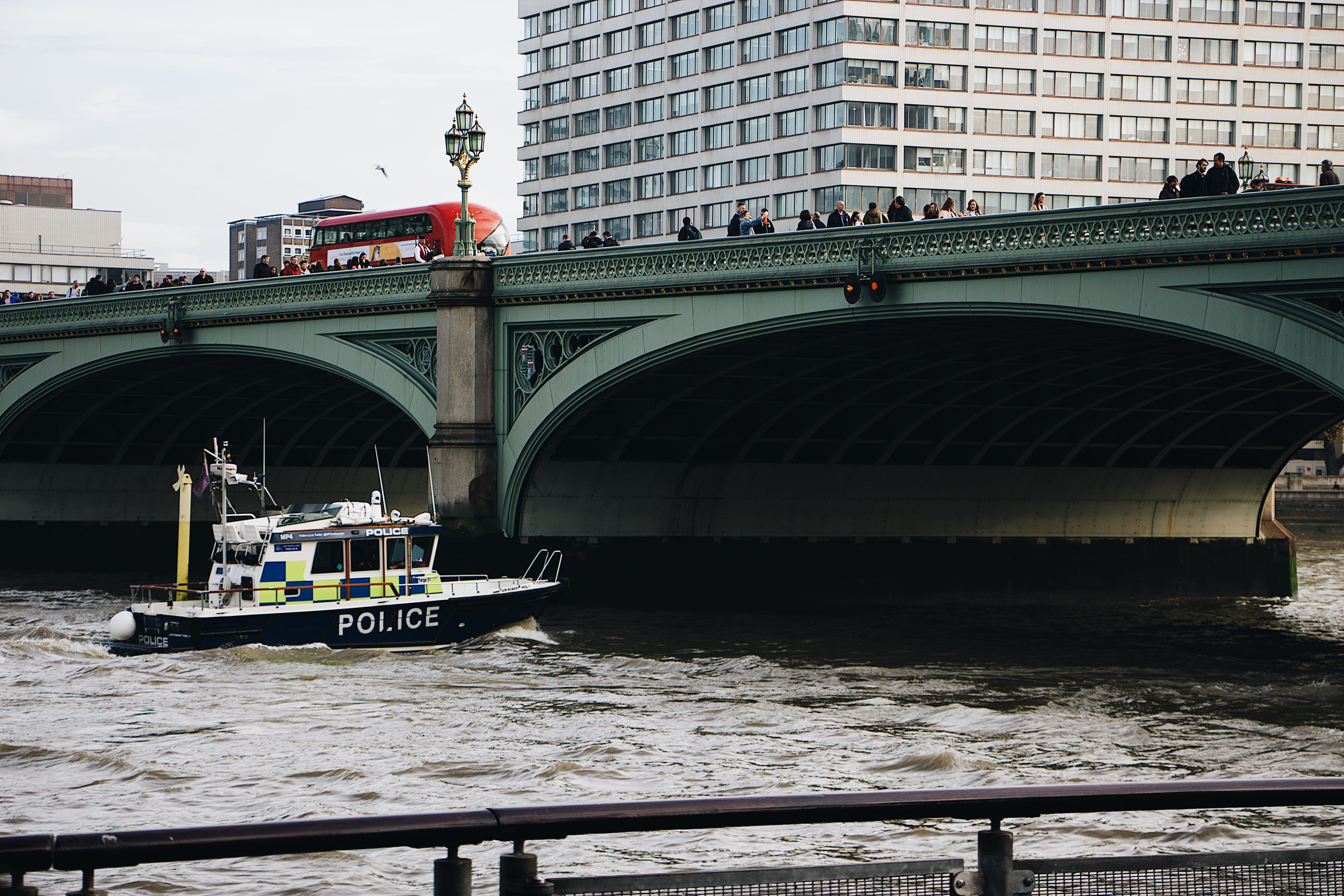 travel, mode of transportation, nature, boat, bridge, incidental people, bus, arch, nautical vessel, built structure, day, england, police, connection, HD Wallpaper