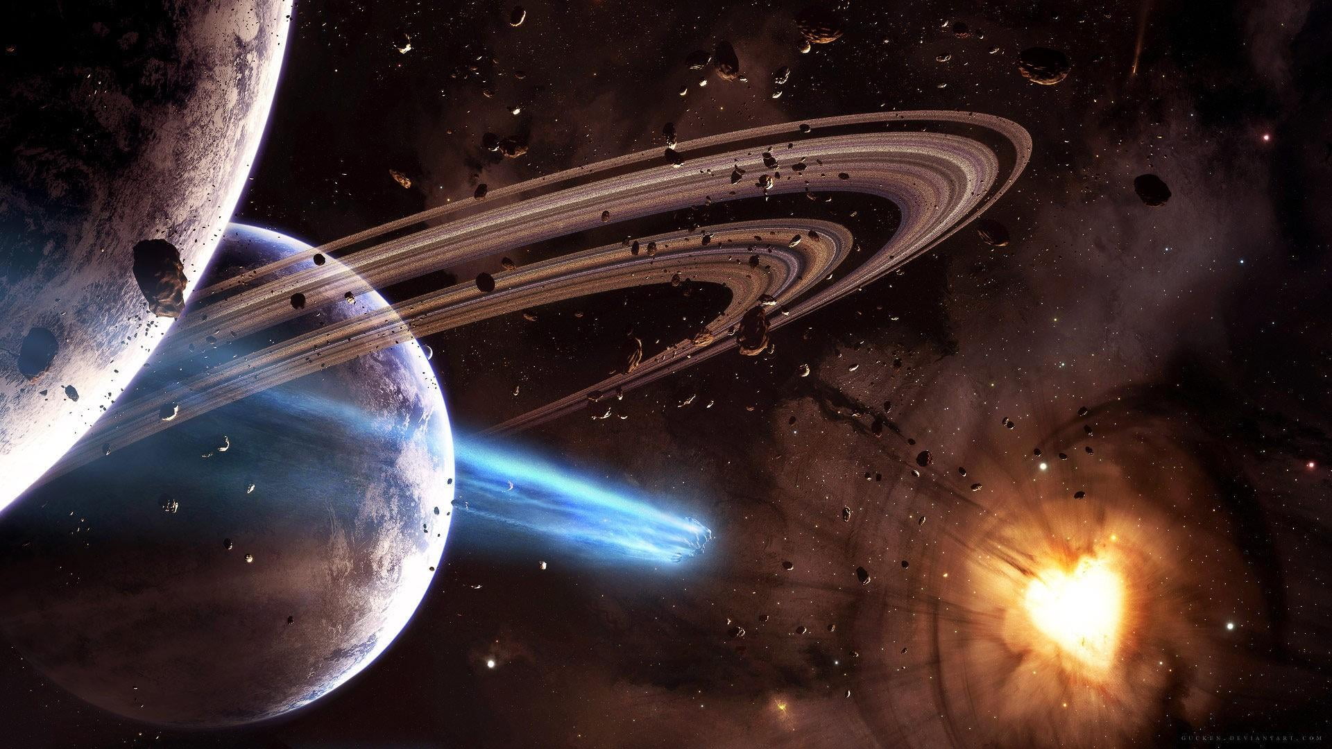 night, digital composite, universe, space exploration, fantasy, shiny, blue, 1080P, indoors, sky, science, nature, cosmos, space, exploration, astronomy, HD Wallpaper