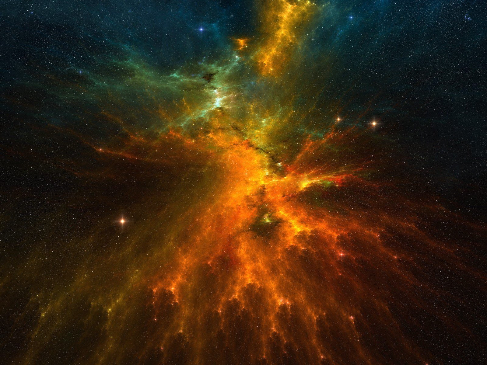 nebula, cascade, 720P, stars, color, galaxy, stellar, HD Wallpaper