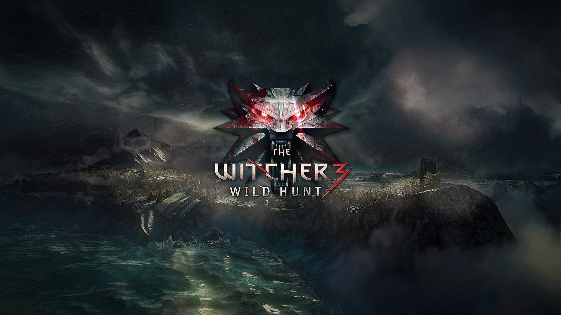 architecture, cloud - Sky, sea, ominous, sky, backgrounds, logo, red, horror, cover, spooky, dark, fantasy, wild hunt, exploding, witcher, sign, smoke - Physical Structure, HD Wallpaper