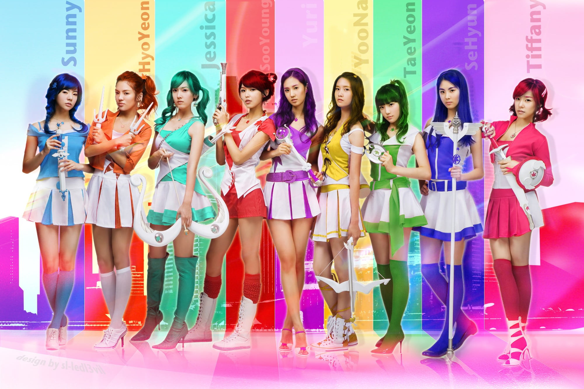 Girls Generation, friendship, knee-highs, clothing, enjoyment, beautiful woman, emotion, group of people, full length, young women, happiness, young adult, HD Wallpaper