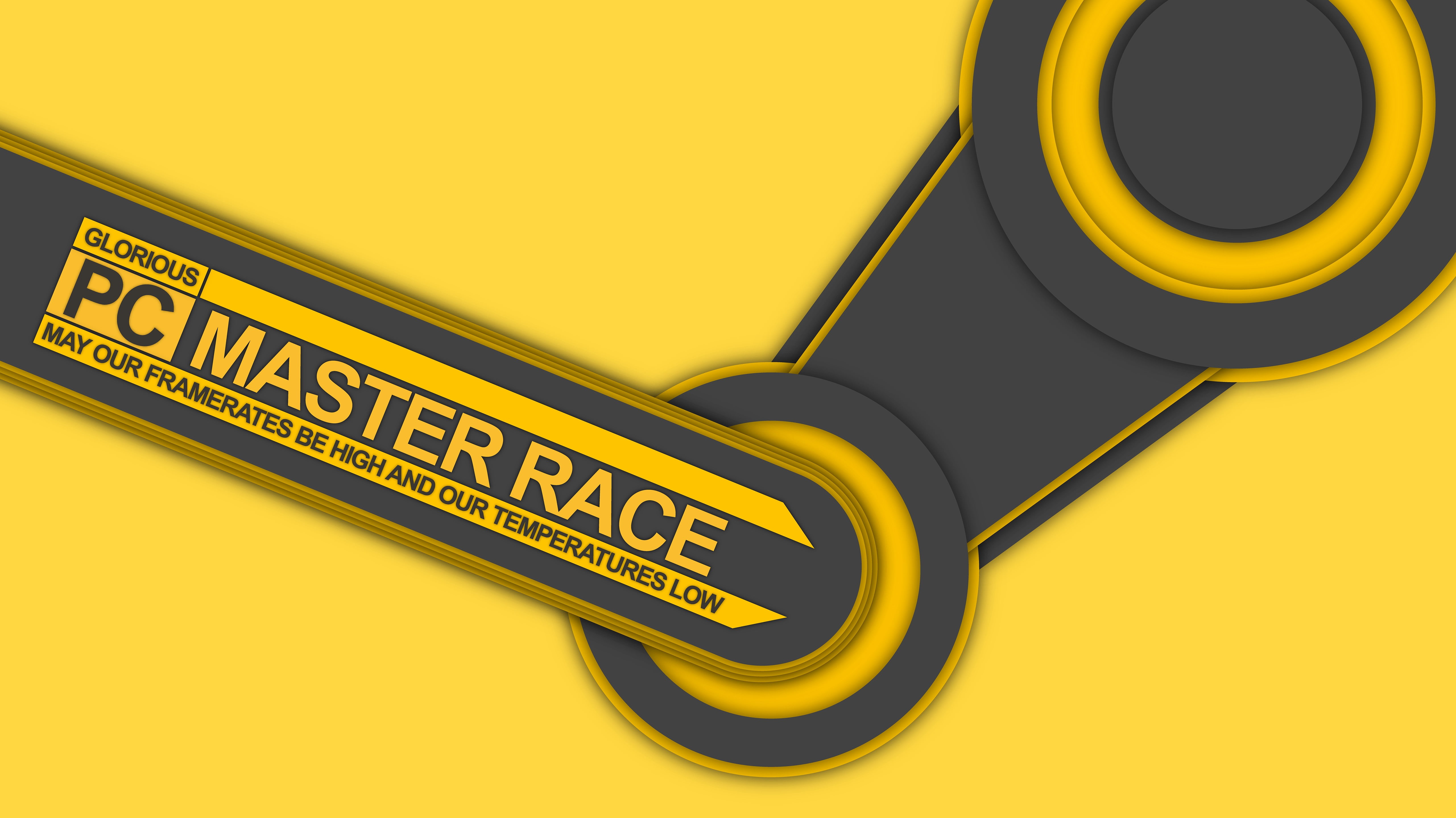 Simple Background, 5K, Master Race, PC Gaming, minimalism, Steam (software), HD Wallpaper
