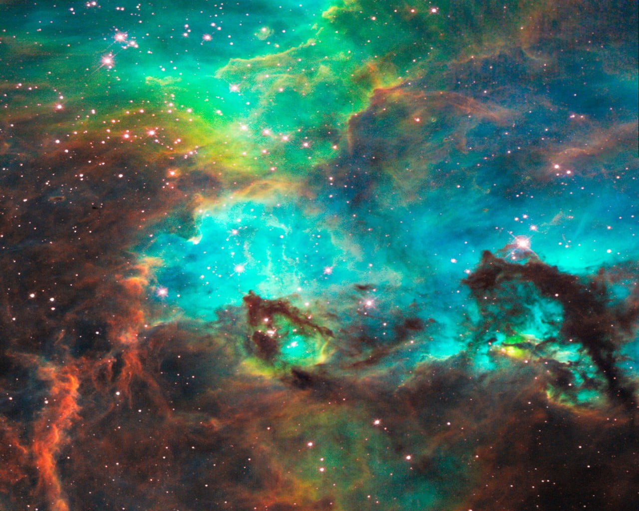 sky, beauty in nature, outdoors, space art, luminosity, full frame, night, satellite view, 720P, brown, space, constellation, galaxy, no people, HD Wallpaper