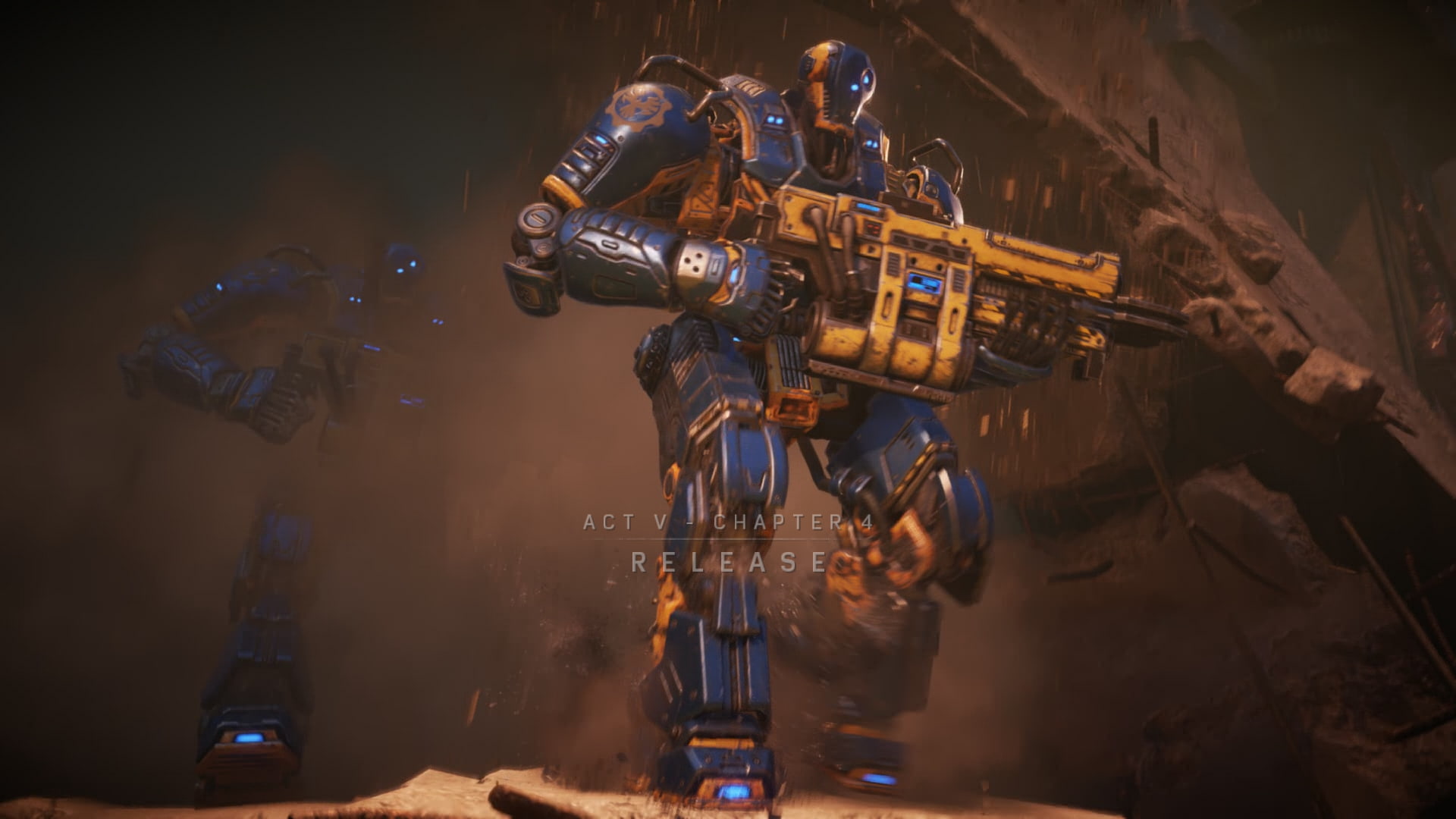 machinery, indoors, motion, illuminated, Microsoft, equipment, standing, light - natural phenomenon, occupation, people, nature, Gears of War 4, machine part, HD Wallpaper