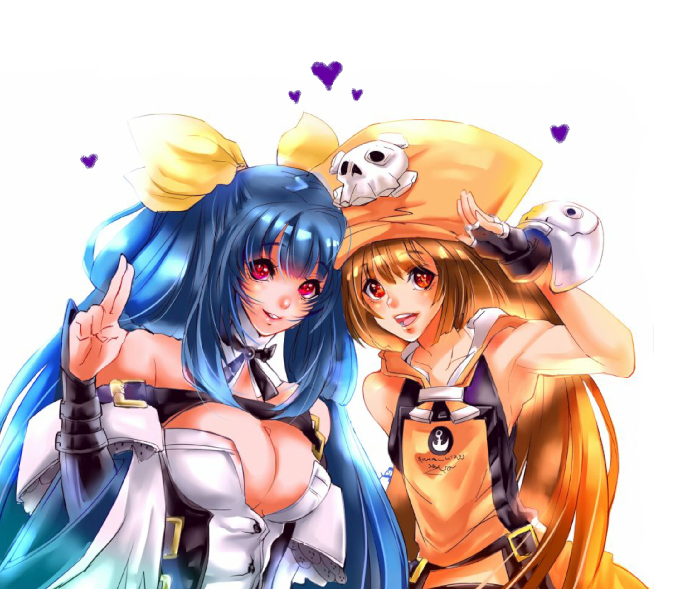 1080P, May (Guilty Gear), yuri, anime girls, Guilty Gear, Guilty Gear Xrd, anime girl with wings, Dizzy (Guilty Gear), HD Wallpaper