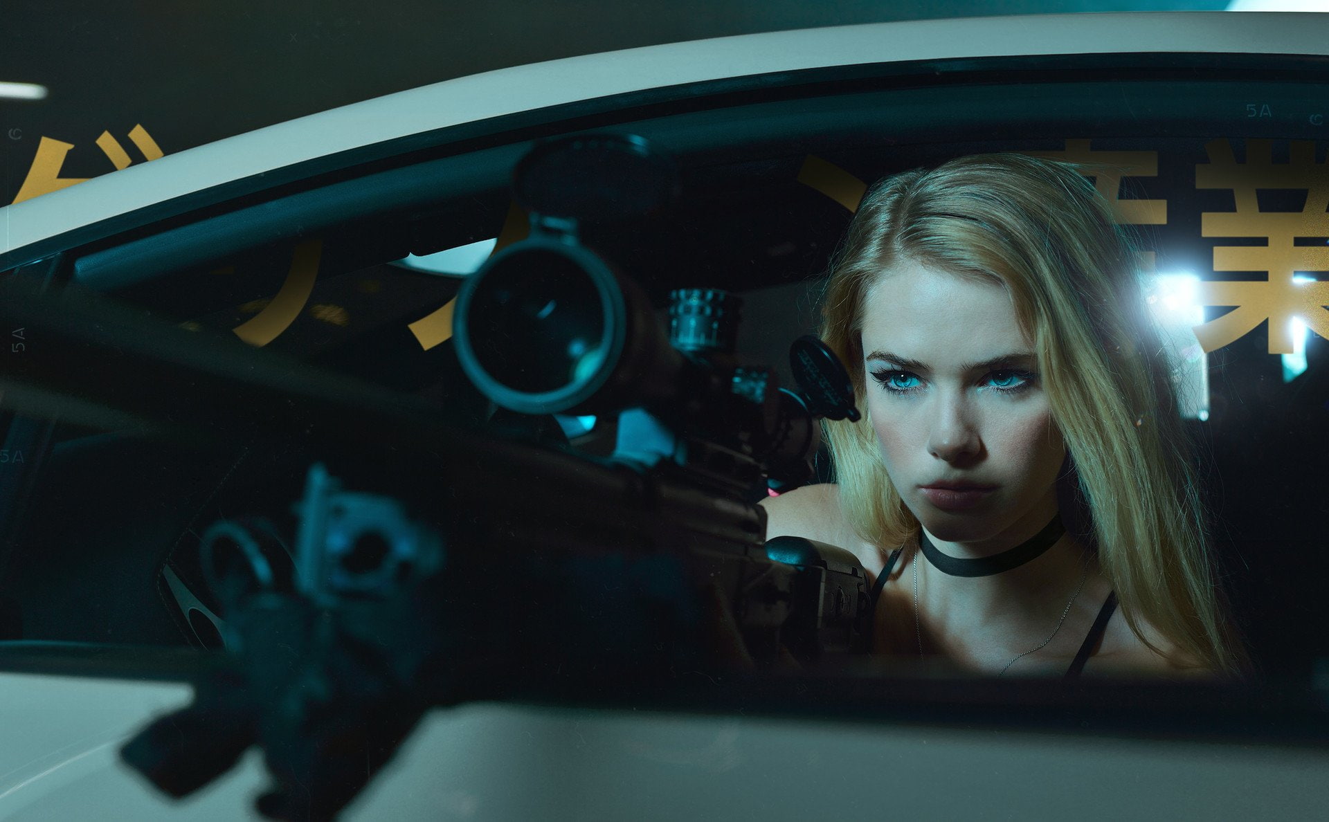 1080P, Blue Eyes, Girl, Women, Girls and Guns, Sniper Rifle, Woman, Blonde, HD Wallpaper