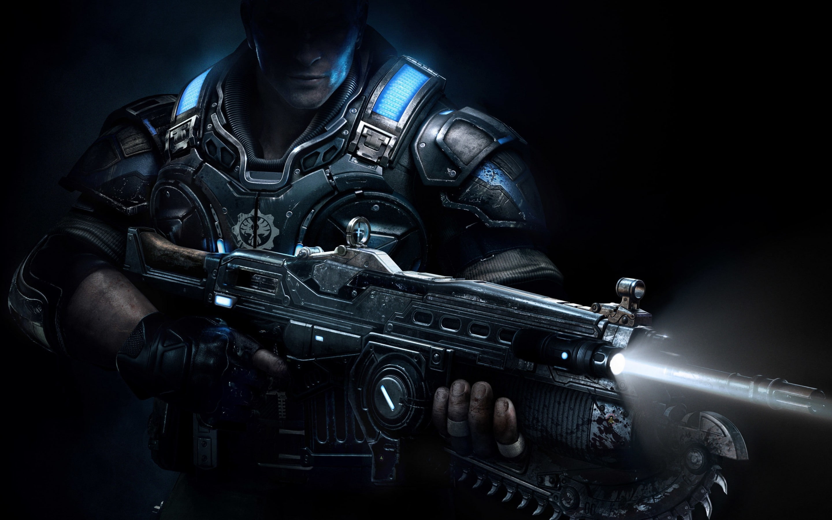 Gears of War 4, war, 2K, gears, poster, gun, HD Wallpaper