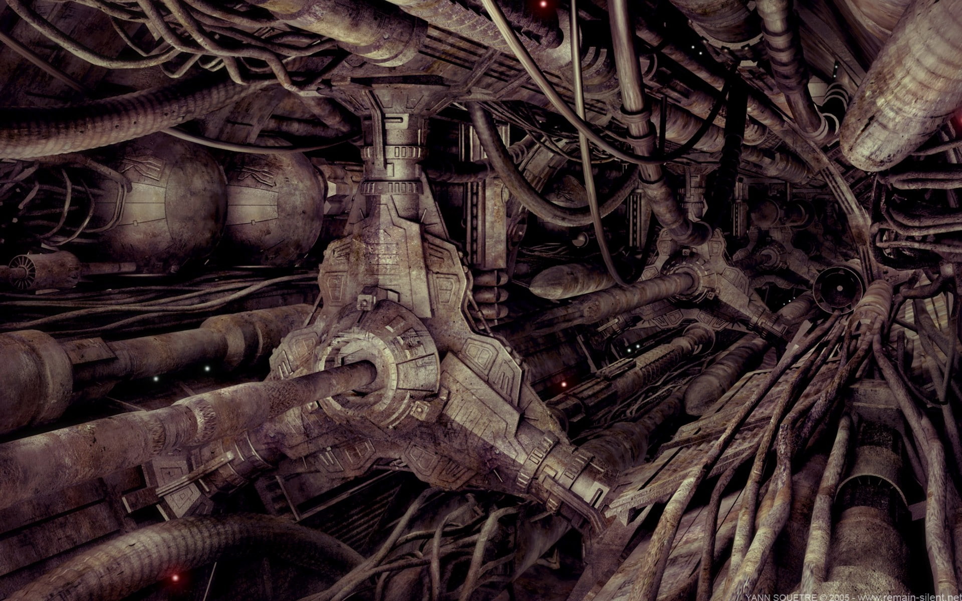 close-up, brown, digital art, heap, low angle view, backgrounds, no people, dark, pipes, full frame, textured, technology, artwork, pattern, wood - material, HD Wallpaper