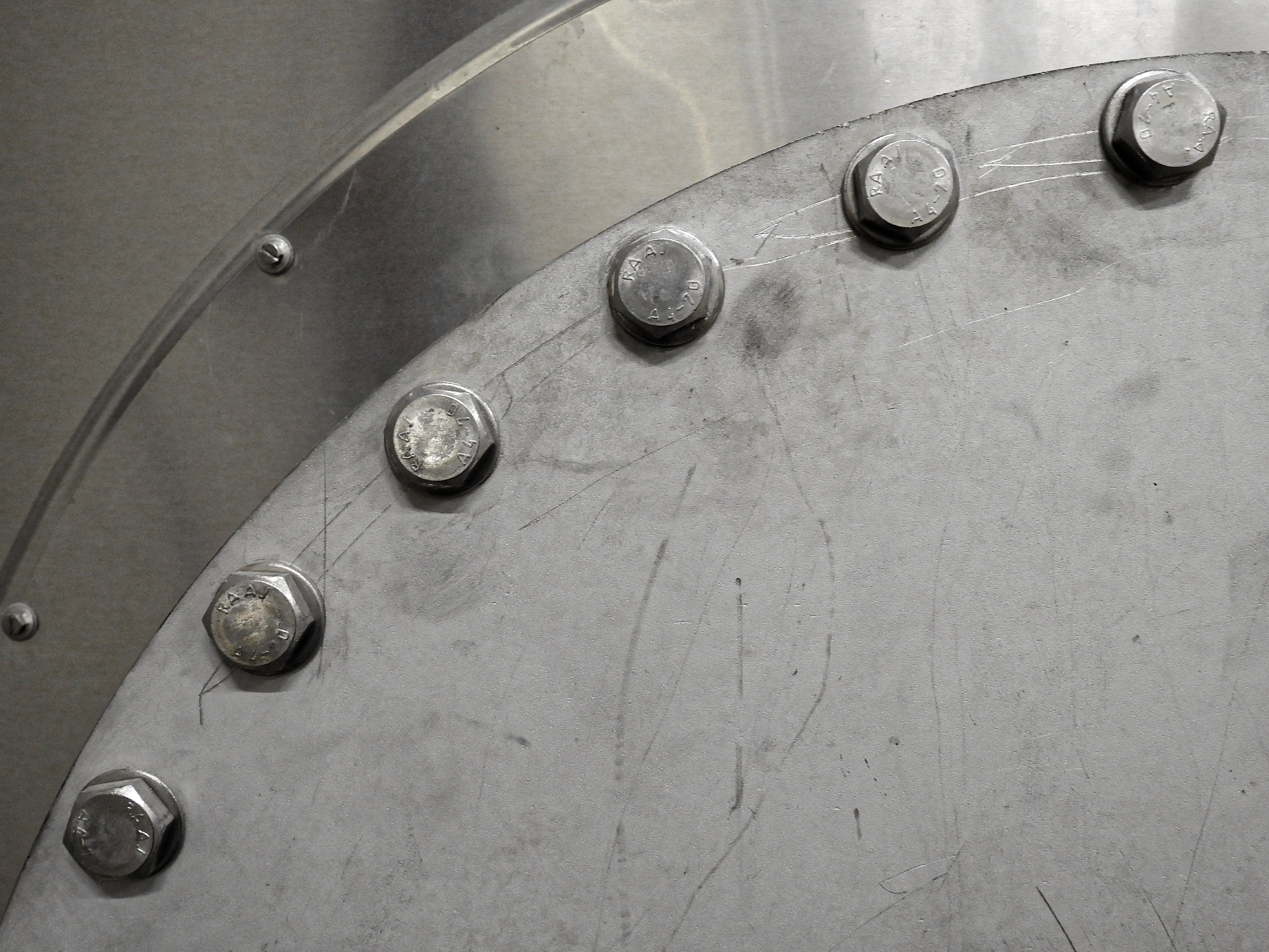 high angle view, table, lid, nut - fastener, steel, gray, 4K, finance, tank, simplicity, technology, close-up, backgrounds, no people, stainless steel, HD Wallpaper