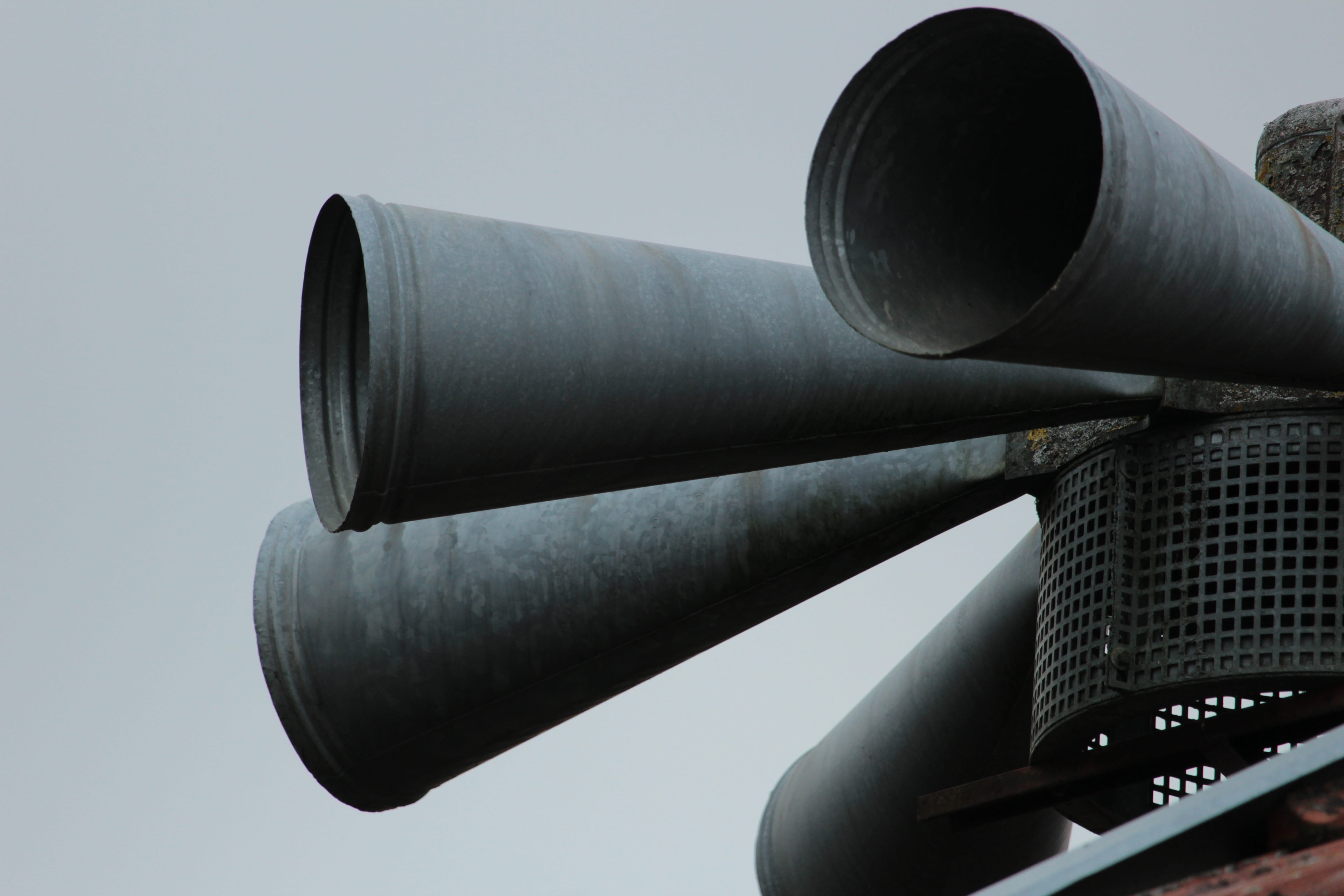 technology, 5K, Ringtone, day, megaphone, equipment, metal, speaker, Firefighter, surveillance, built structure, Alert, communication, close-up, history, HD Wallpaper
