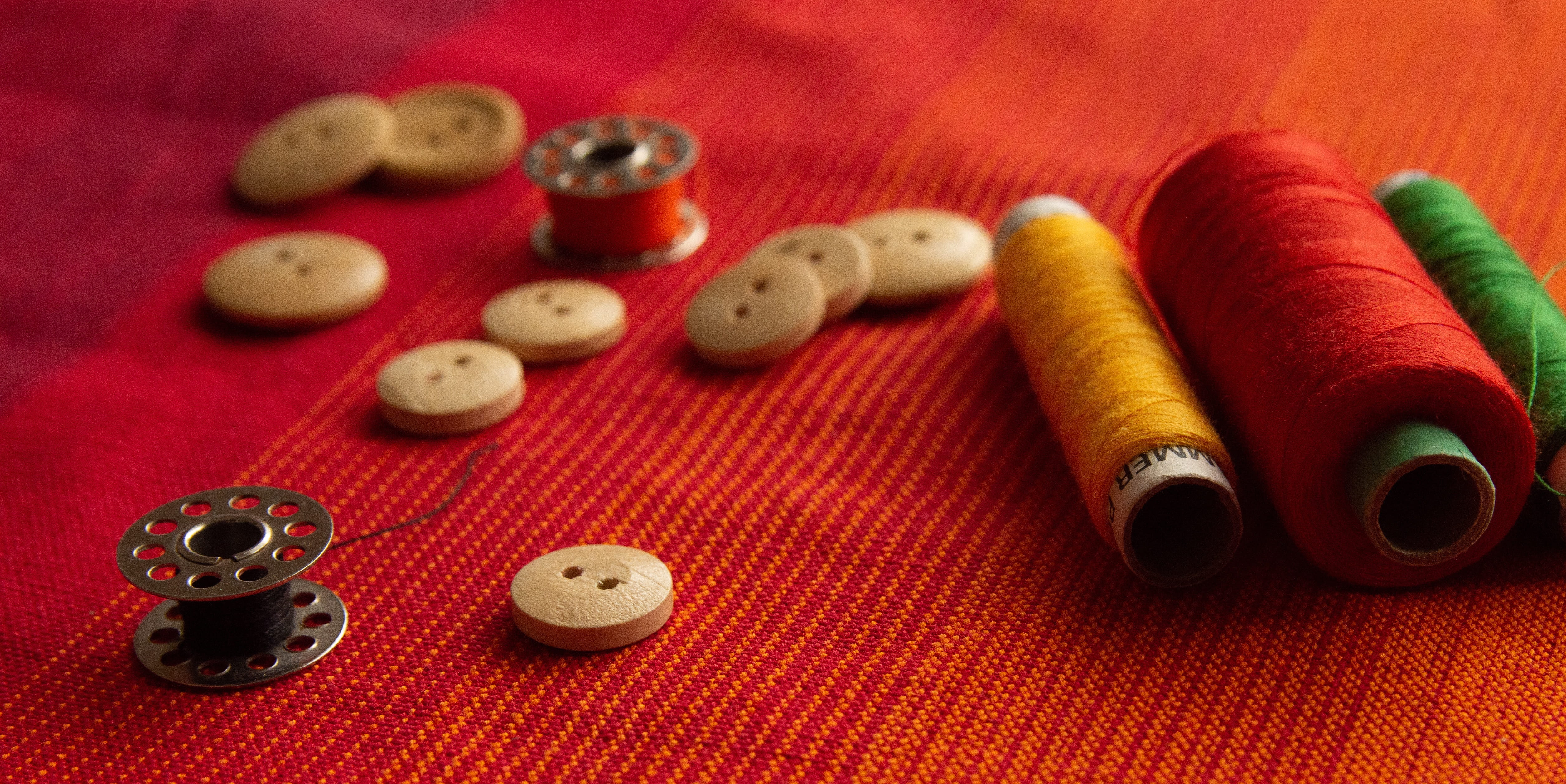 still life, sewing, choice, yarn, variation, cloth, no people, group of objects, creativity, sewing item, indoors, button, 4K, stitching, multi colored, HD Wallpaper