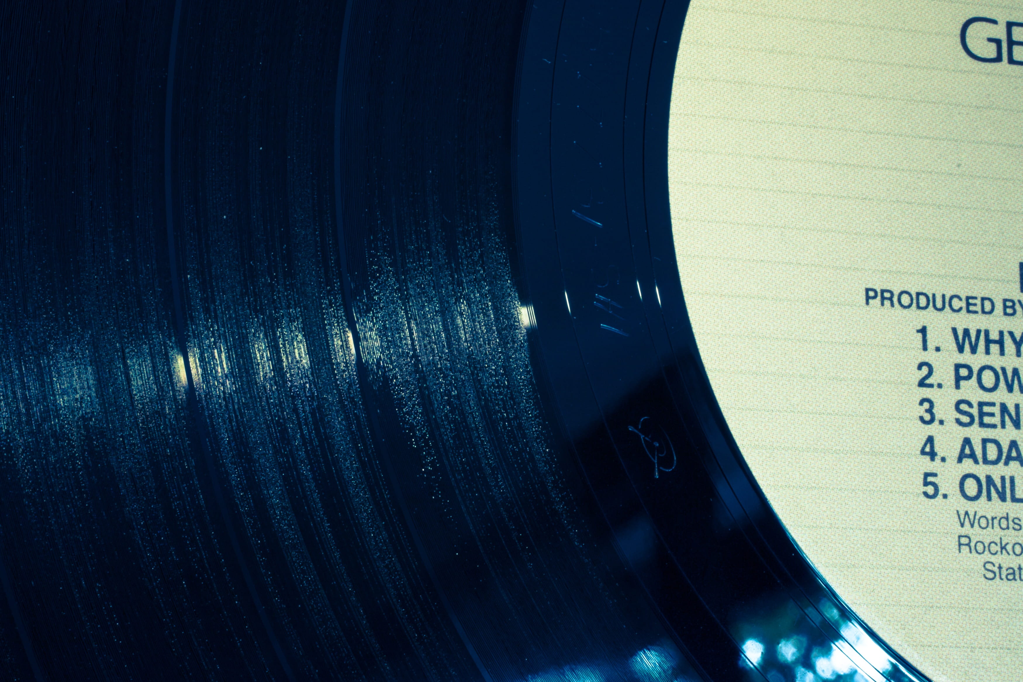 groove, western script, tinge, close-up, retro styled, background, arts culture and entertainment, black color, indoors, 2K, texture, Record, nostalgia, HD Wallpaper