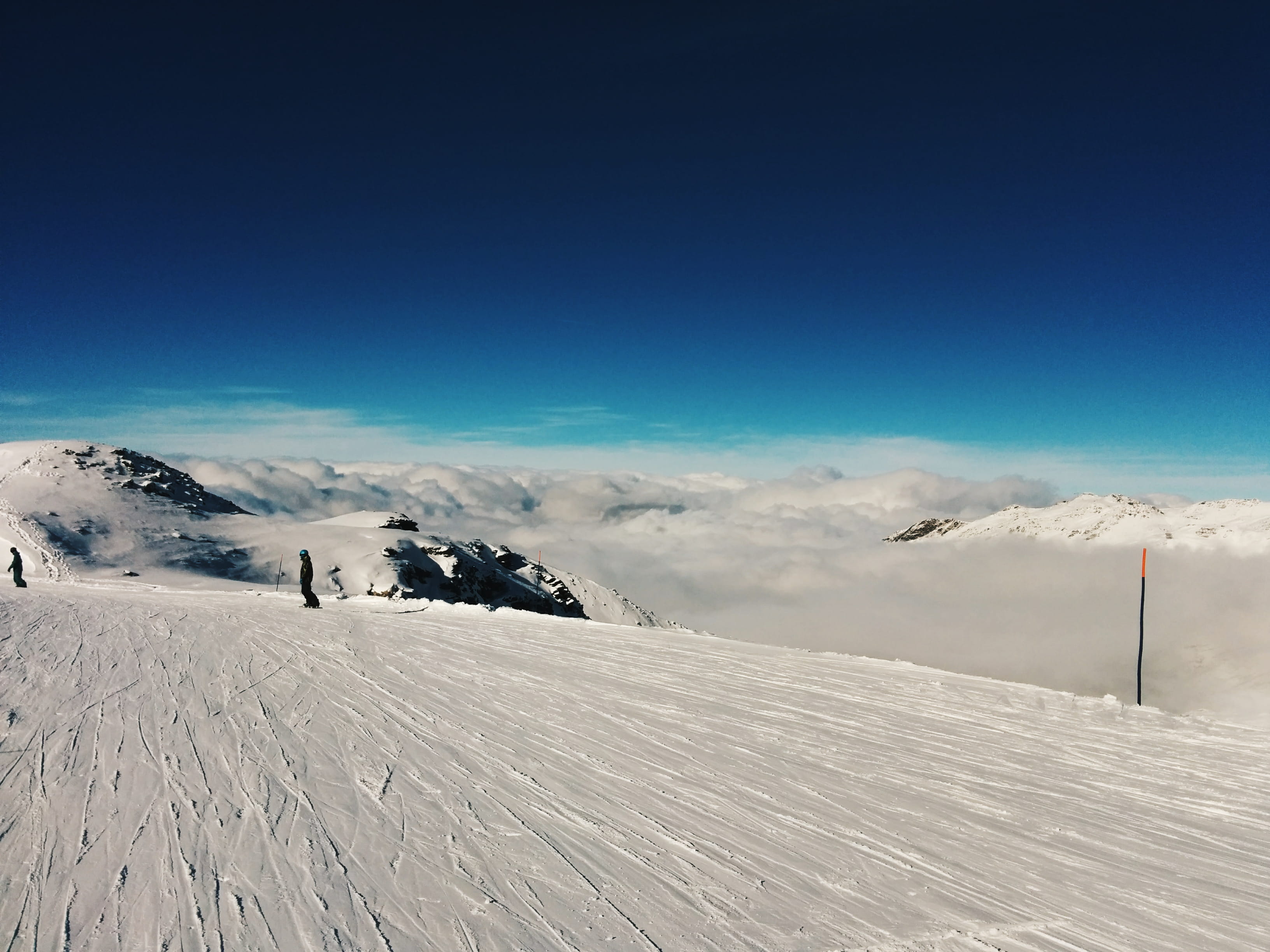 no people, tranquility, landscape, cold temperature, climate, clouds, 2K, france, snow, sky, skiing, land, sunny, mountain, beauty in nature, travel, nature, HD Wallpaper