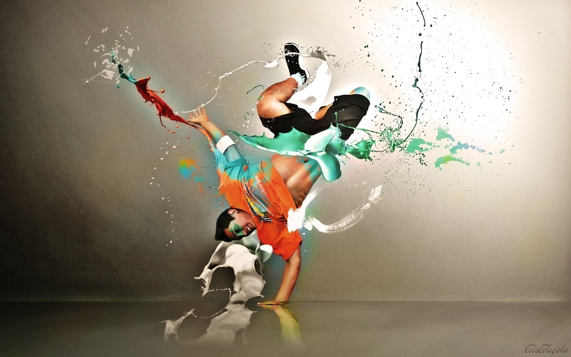 1080P, dance, man, breakdancer, colours, HD Wallpaper