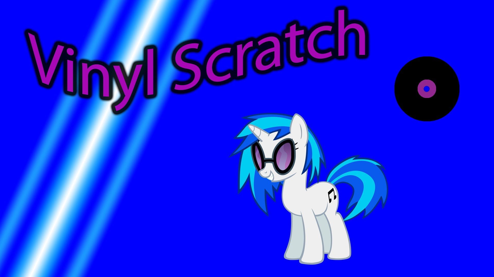 pon 3, blue, scratch, 1080P, ponies, vinyl, HD Wallpaper