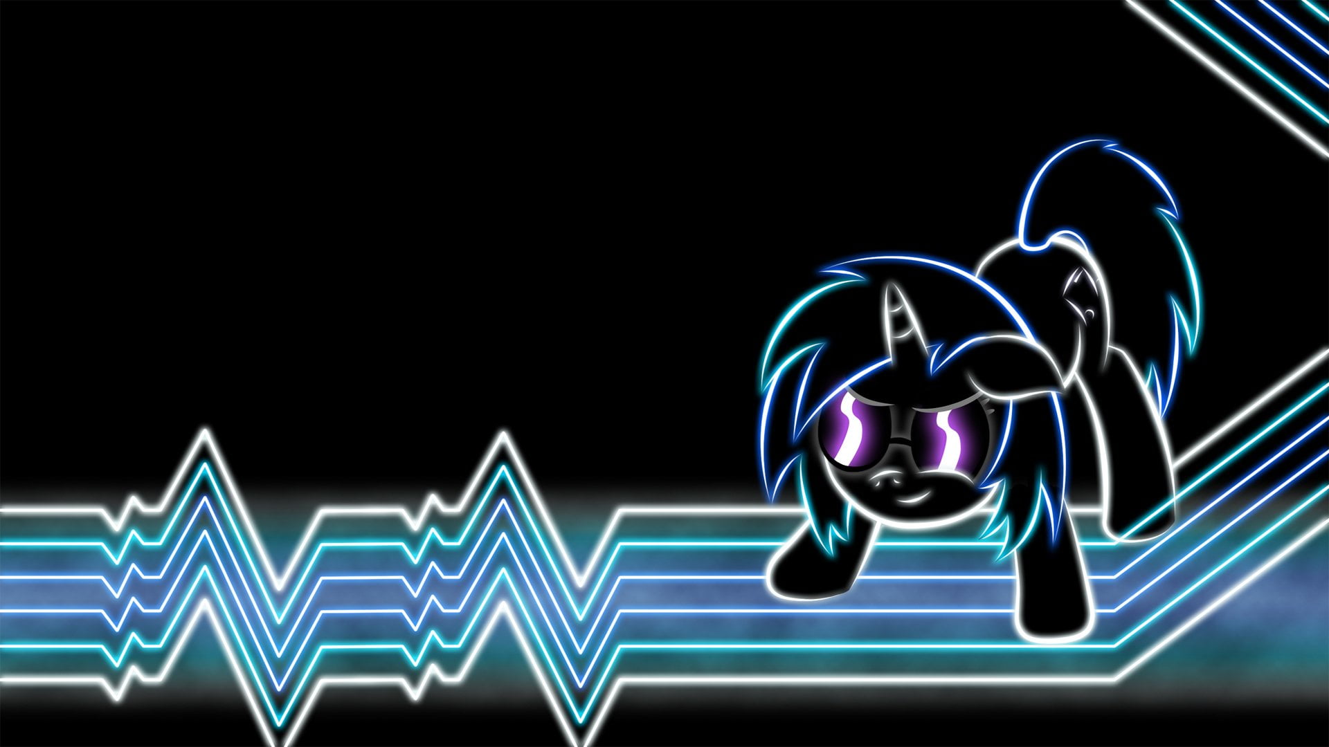 copy space, technology, studio shot, glowing, no people, Vinyl Scratch, My Little Pony, motion, black background, in a row, arts culture and entertainment, HD Wallpaper